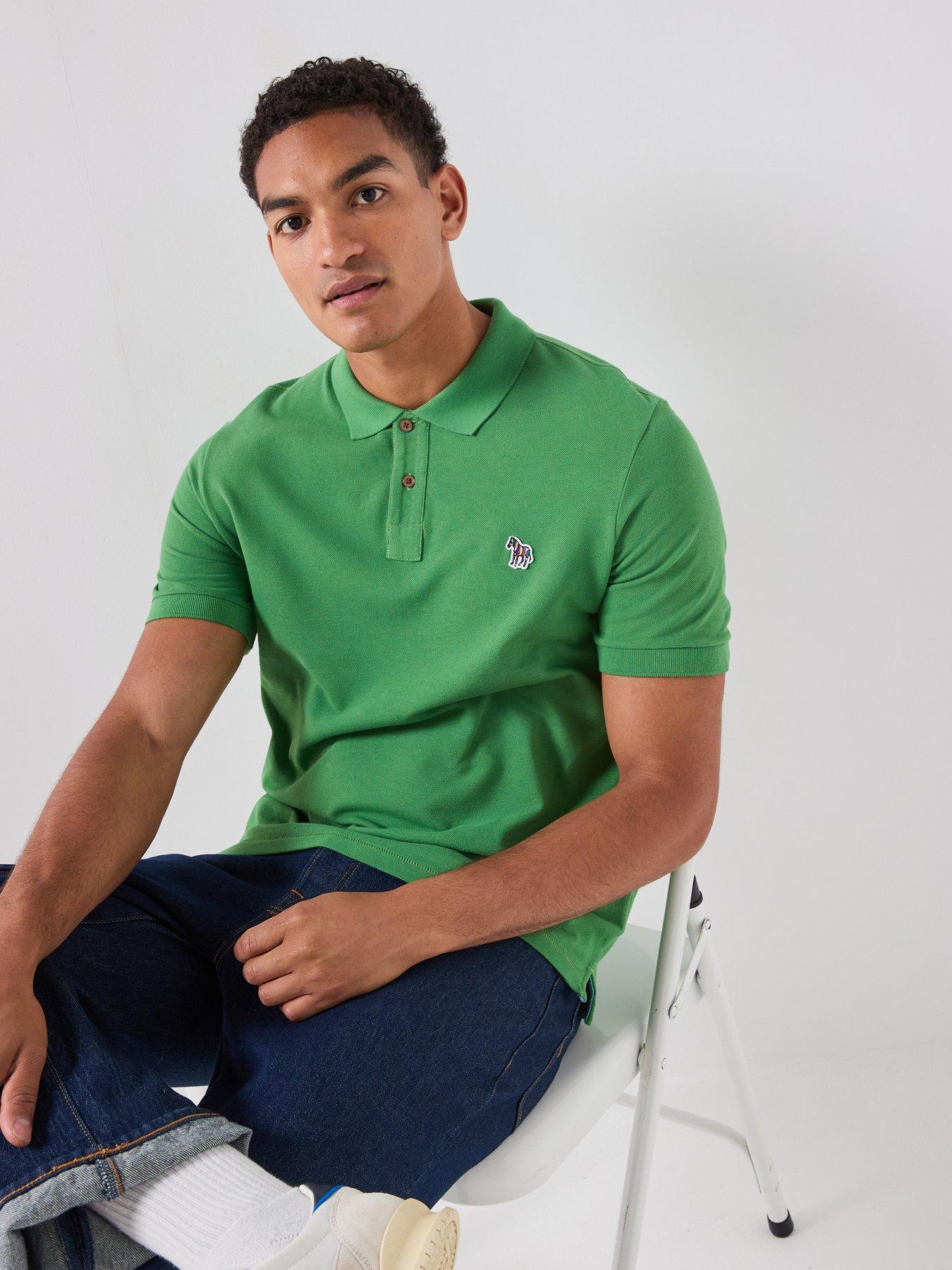 PS PAUL SMITH Regular Fit Zebra Short Sleeve Polo Shirt - Green