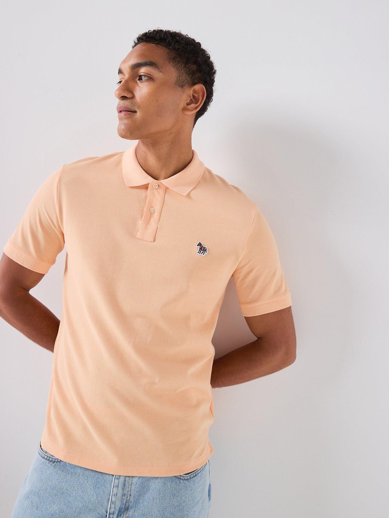 PS PAUL SMITH Regular Logo Tops, Light Orange, Size S, Men