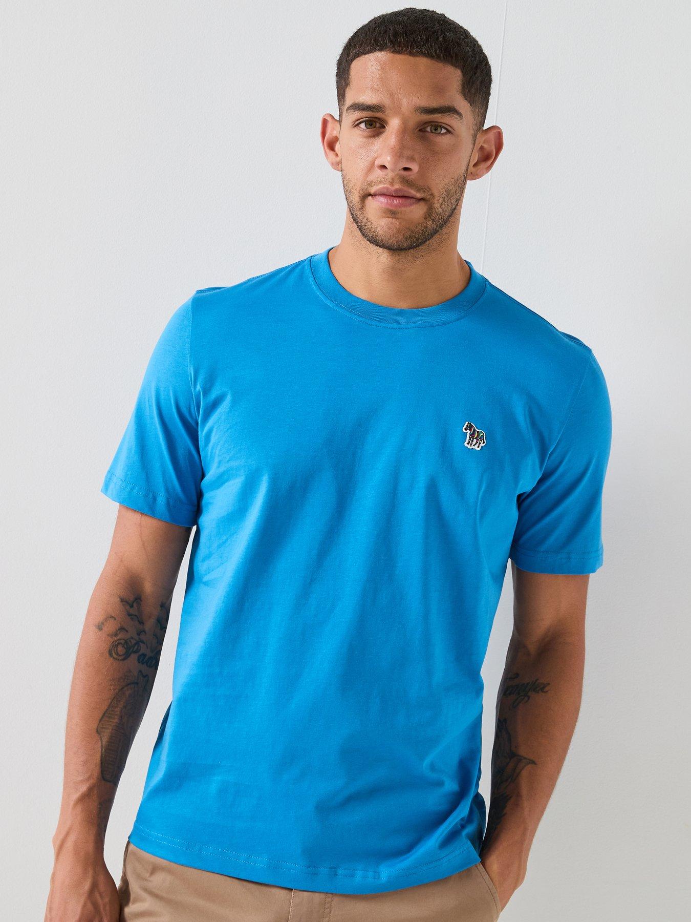 Image 1 of 4 of PS PAUL SMITH Regular Fit Zebra T-Shirt - Blue