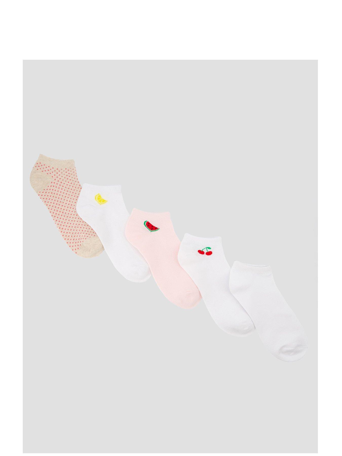 The Very Collection 5pk Fruit Trainer Liner Socks