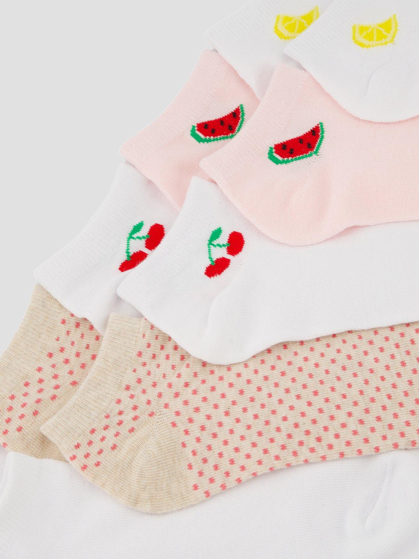 Image 3 of 3 of The Very Collection 5pk Fruit Trainer Liner Socks