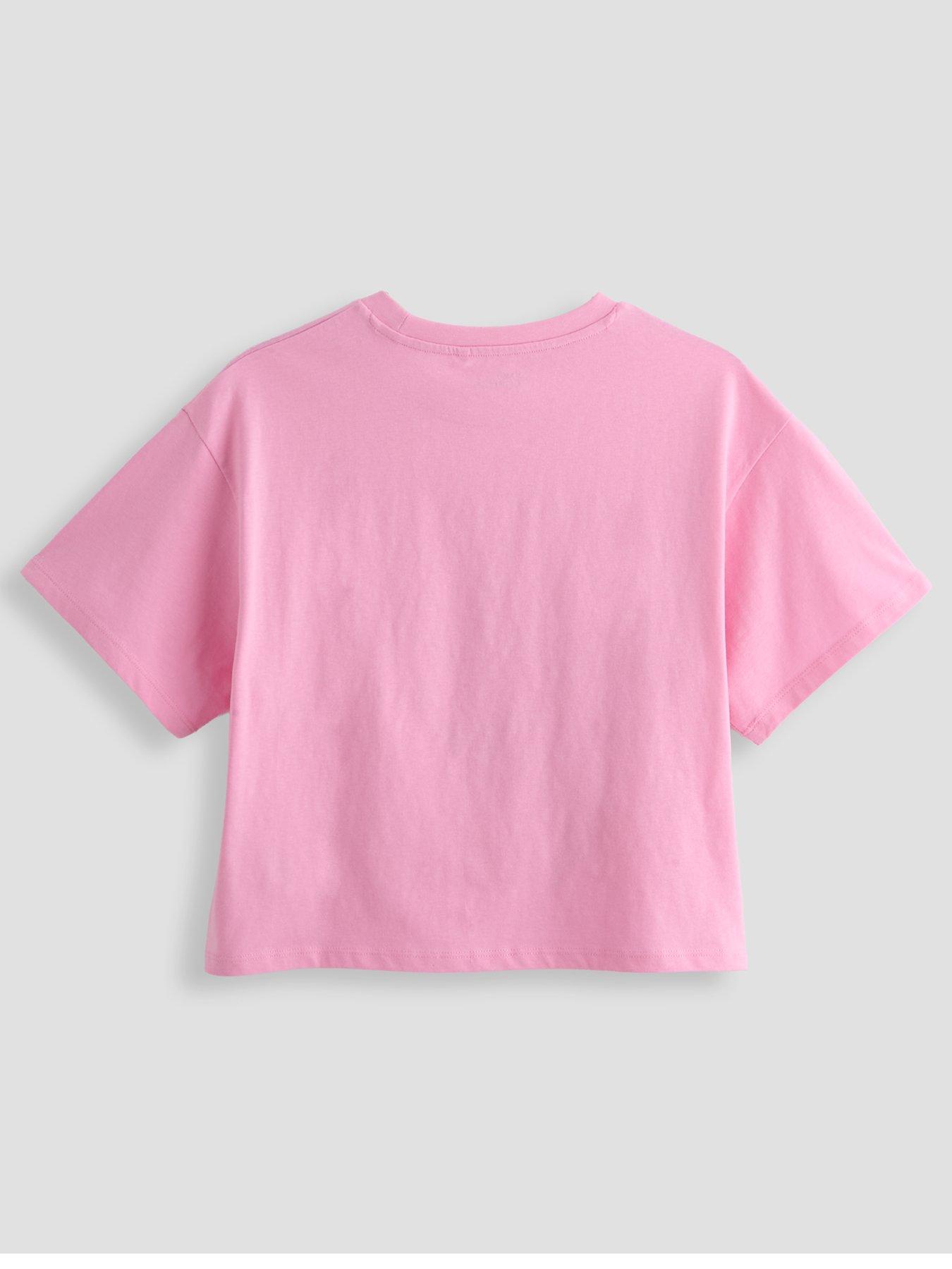 Image 2 of 4 of The Very Collection Girls Embellished Matcha Girl T-shirt - Pink