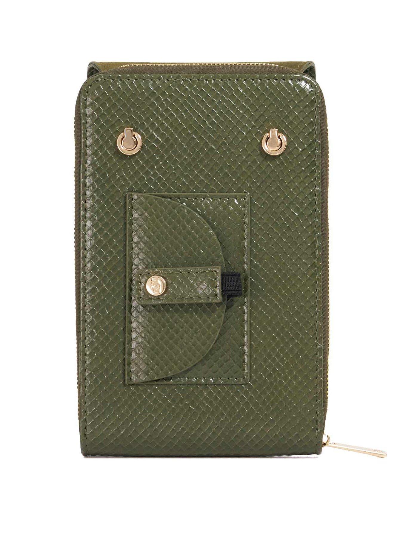 Image 3 of 5 of Dune London Sunrise Basic Phone Cross Body - Green
