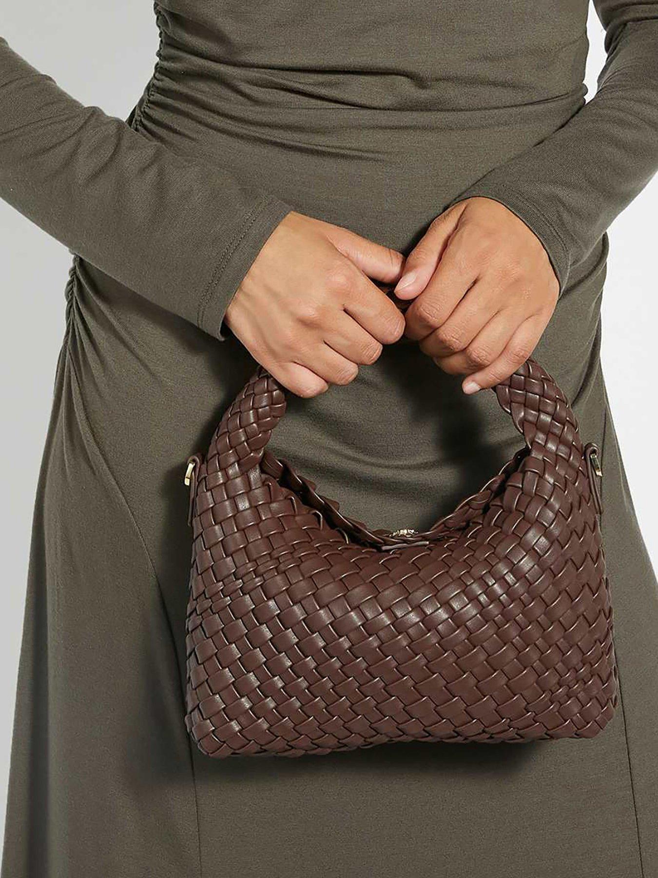 Dune London Dinkydeliberate Mini Woven Slouch Xbo - Dark Brown