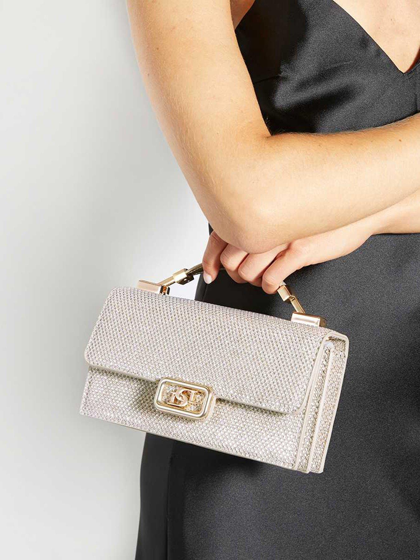 Image 1 of 6 of Dune London Skilled Top Handle Micro Bag - Gold