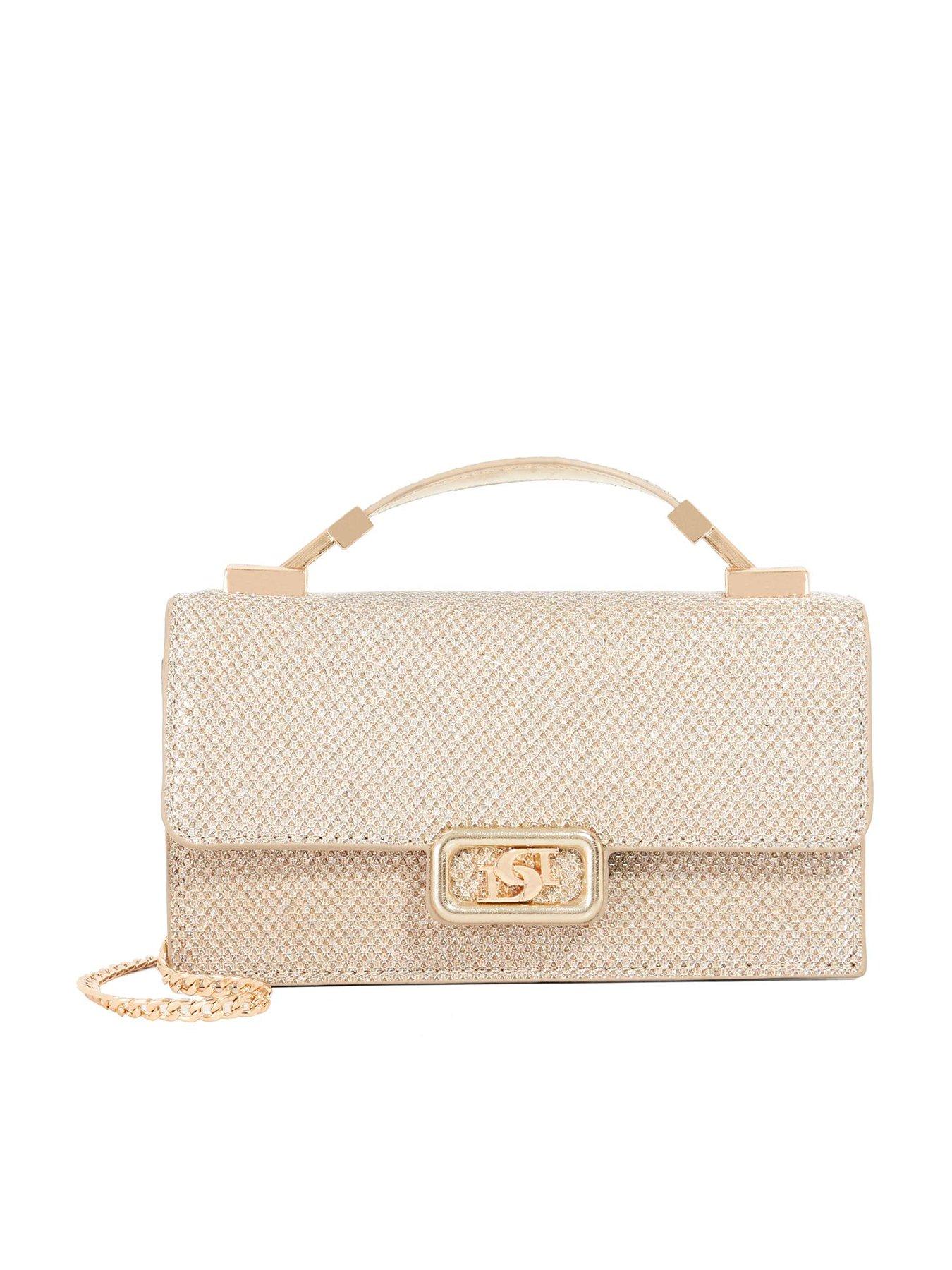 Image 1 of 5 of Dune London Skilled Top Handle Micro Bag - Gold