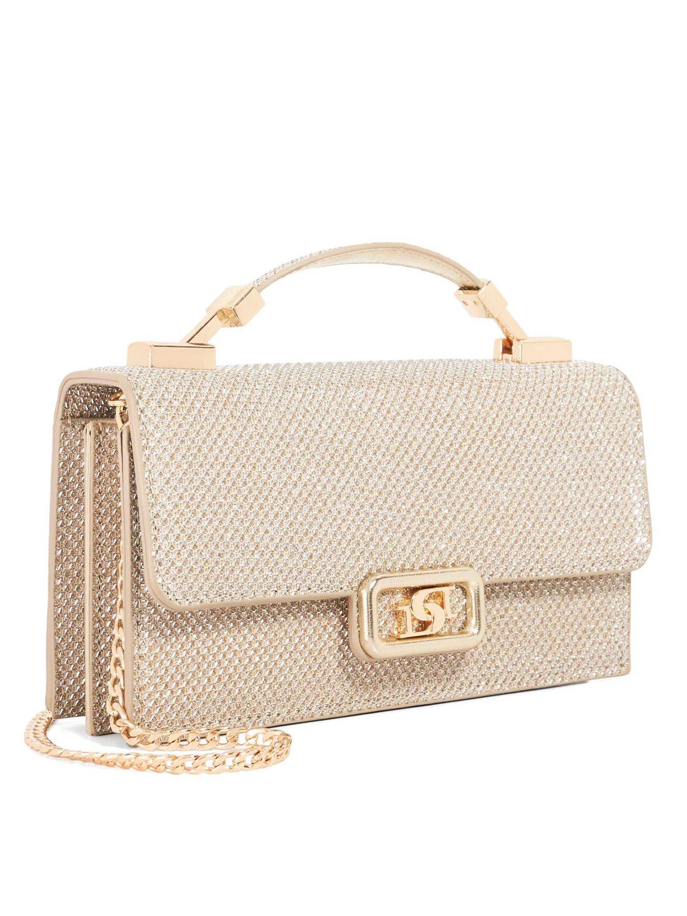Image 2 of 5 of Dune London Skilled Top Handle Micro Bag - Gold