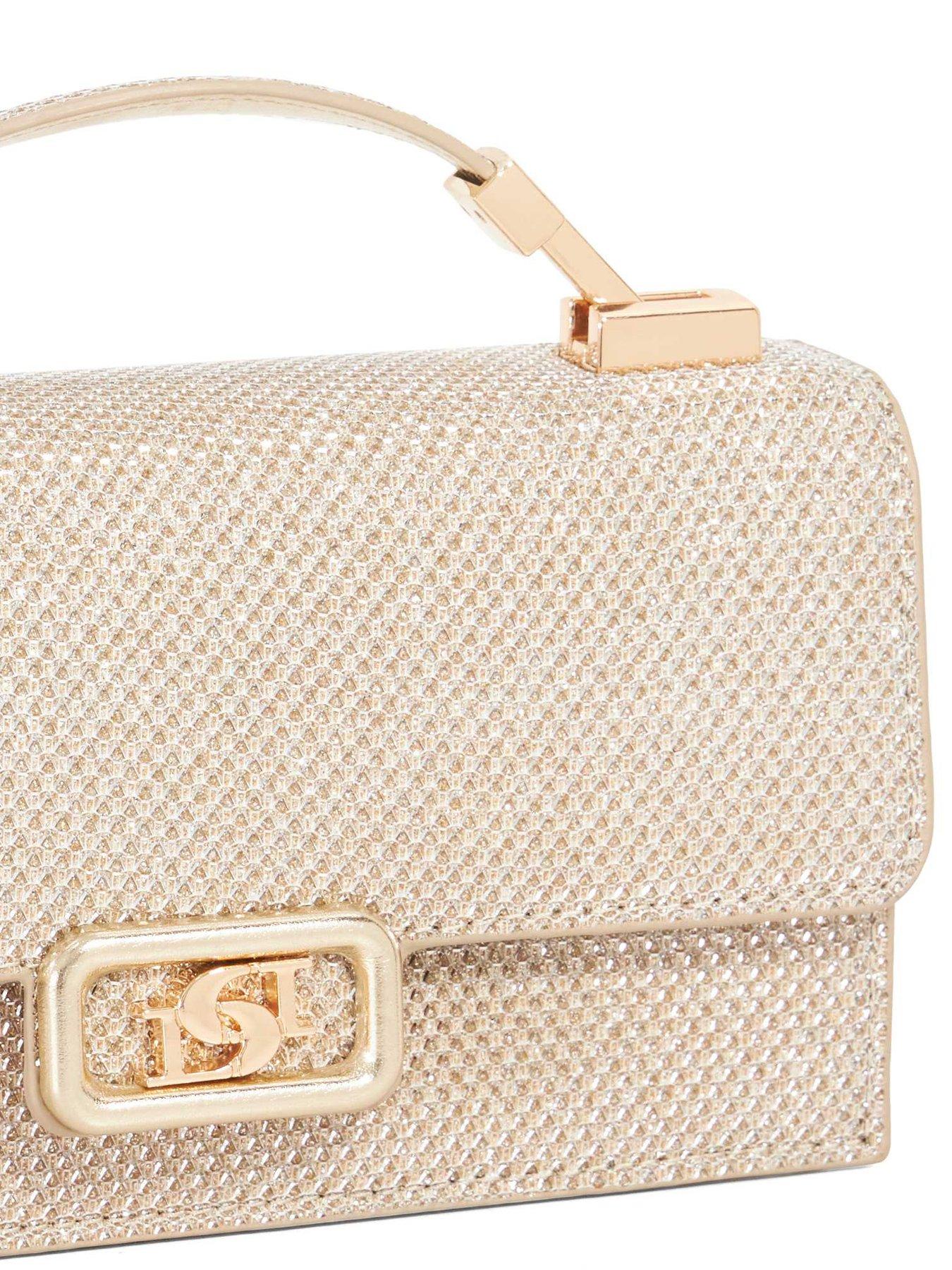 Image 4 of 5 of Dune London Skilled Top Handle Micro Bag - Gold
