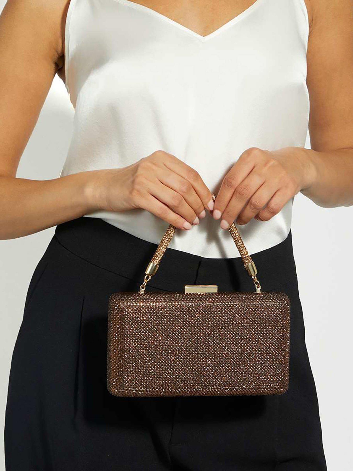 Image 1 of 6 of Dune London Beaut Slim Hard Clutch - Bronze