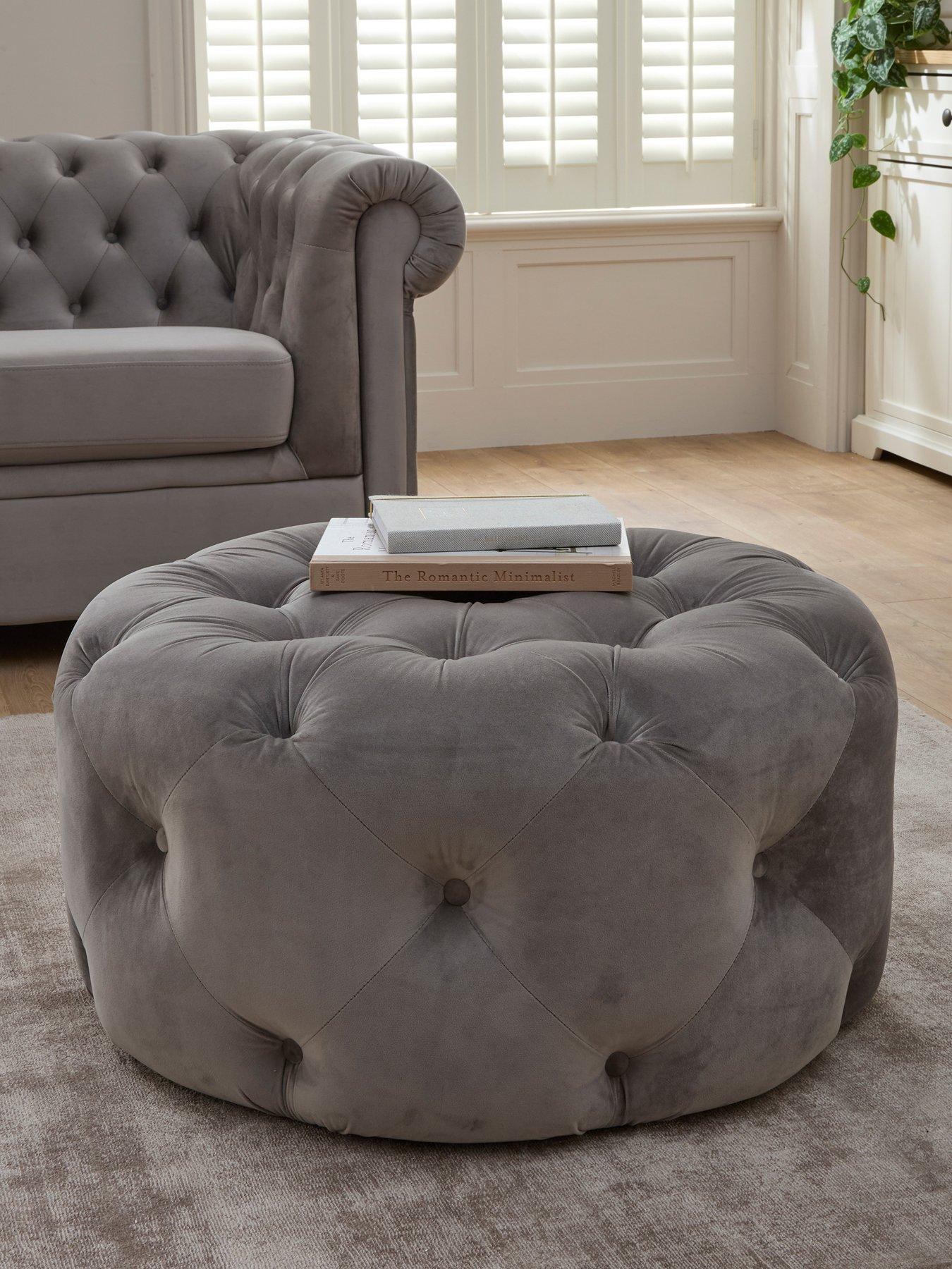 The Very Collection Chester Fabric Footstool
