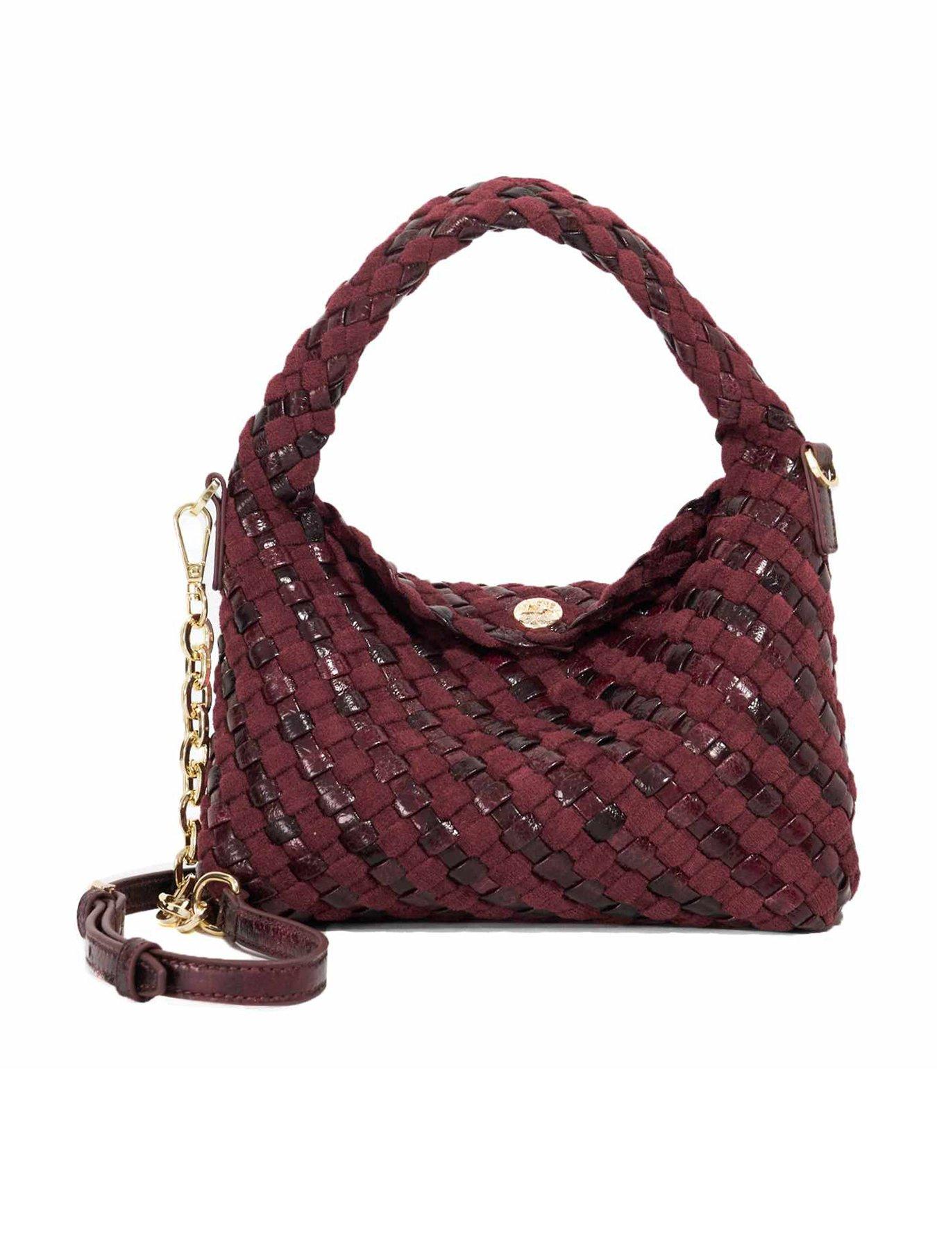 Image 2 of 6 of Dune London Dinkydeliberate Mini Woven Slouch Bag - Purple