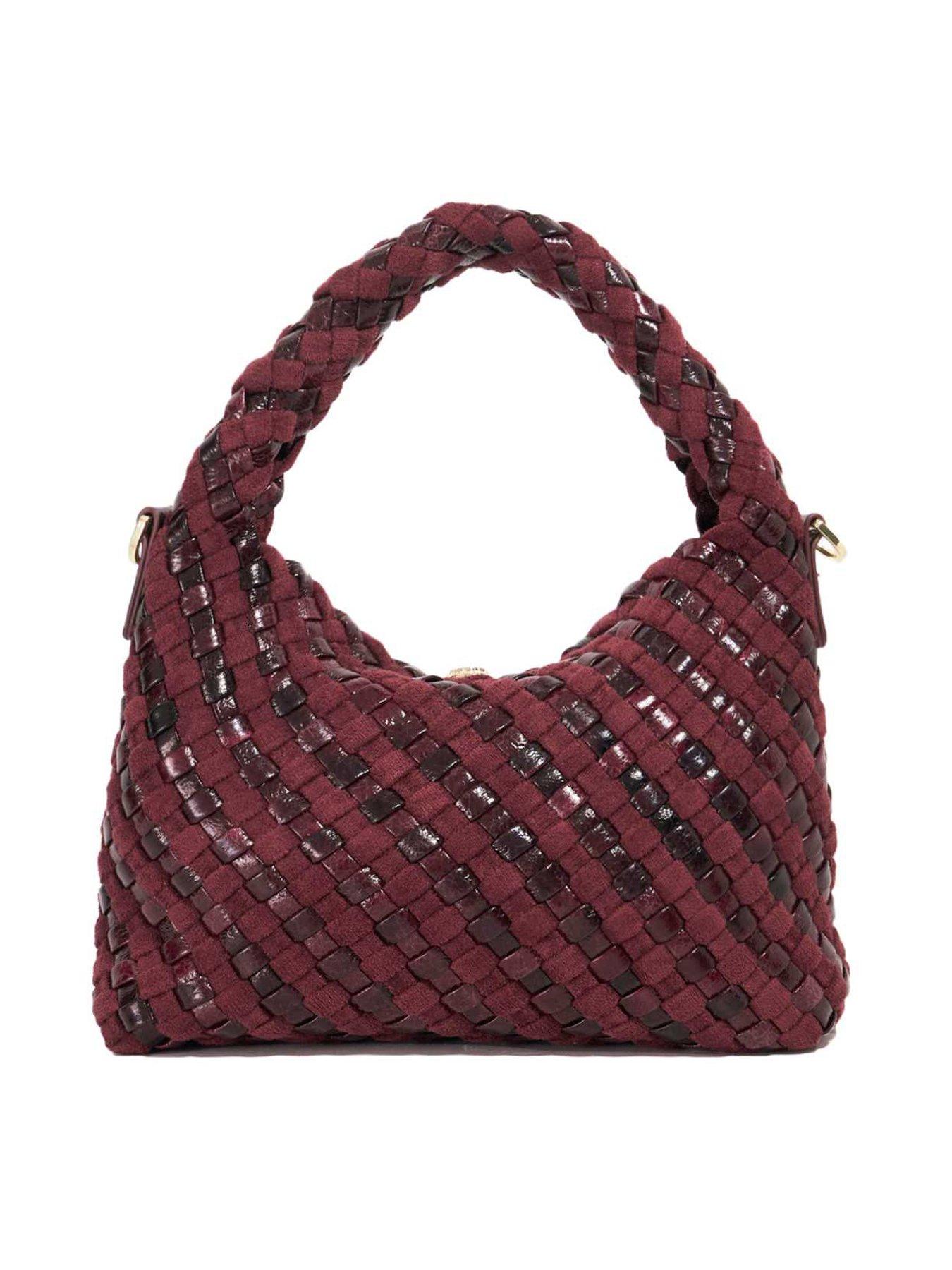 Image 4 of 6 of Dune London Dinkydeliberate Mini Woven Slouch Bag - Purple