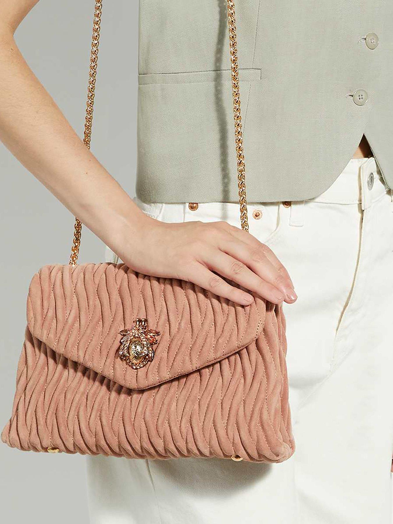 Image 1 of 6 of Dune London Darling Bug Quilt Shoulder Bag - Mink