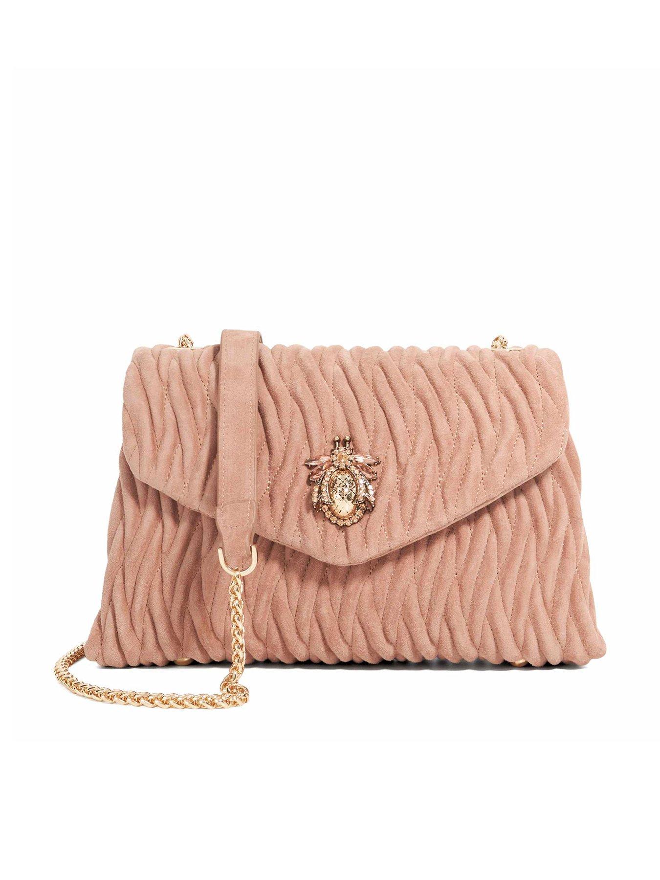 Image 2 of 6 of Dune London Darling Bug Quilt Shoulder Bag - Mink