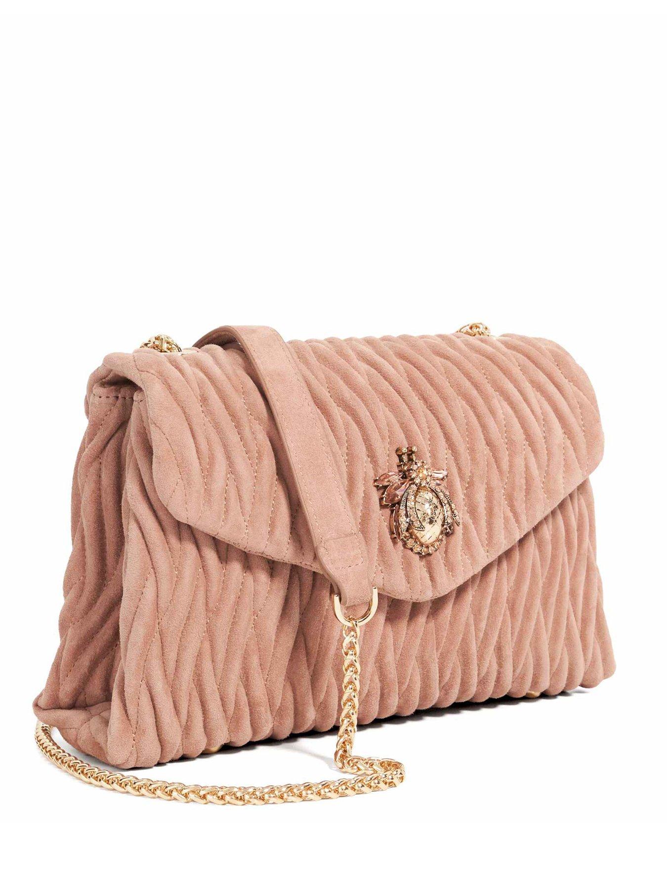 Image 3 of 6 of Dune London Darling Bug Quilt Shoulder Bag - Mink