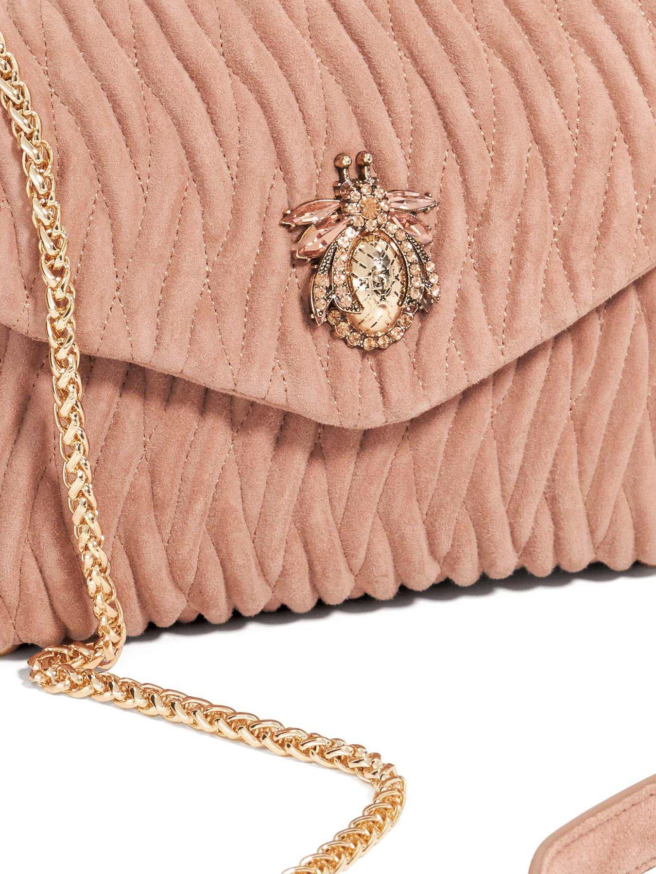 Image 5 of 6 of Dune London Darling Bug Quilt Shoulder Bag - Mink