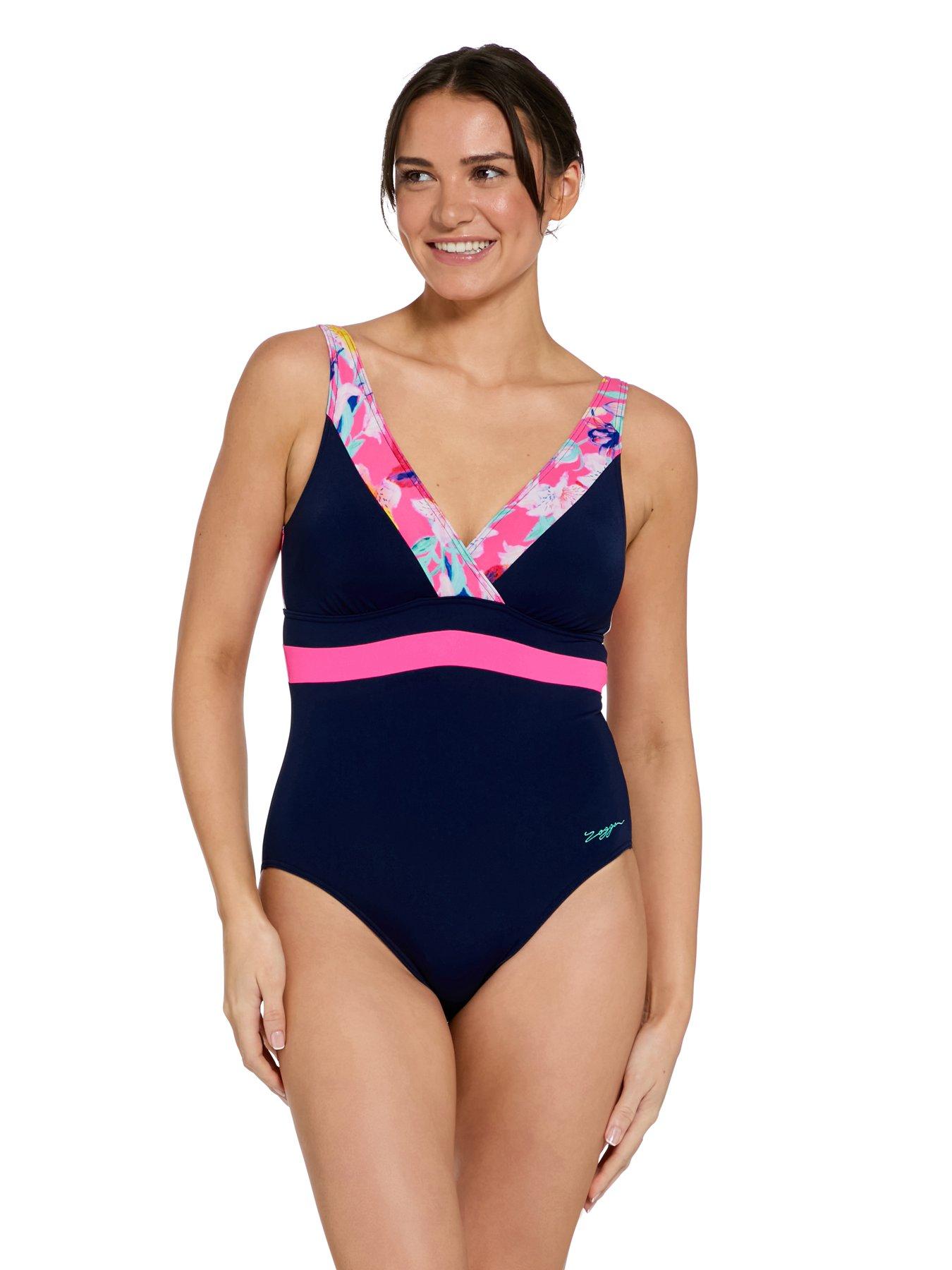 Image 3 of 6 of Zoggs Womens Swim Squareback Swimsuit - Multi