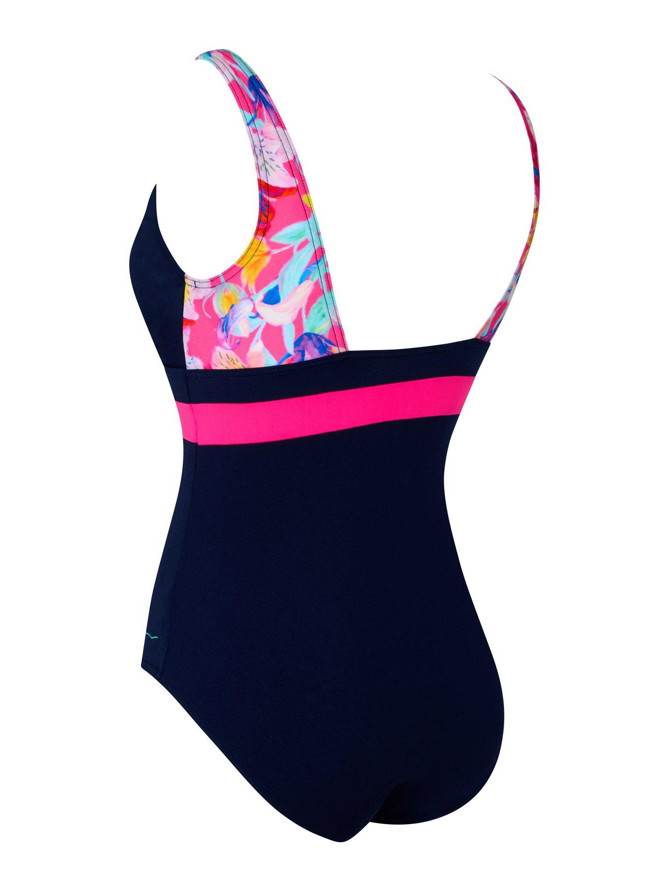 Image 6 of 6 of Zoggs Womens Swim Squareback Swimsuit - Multi