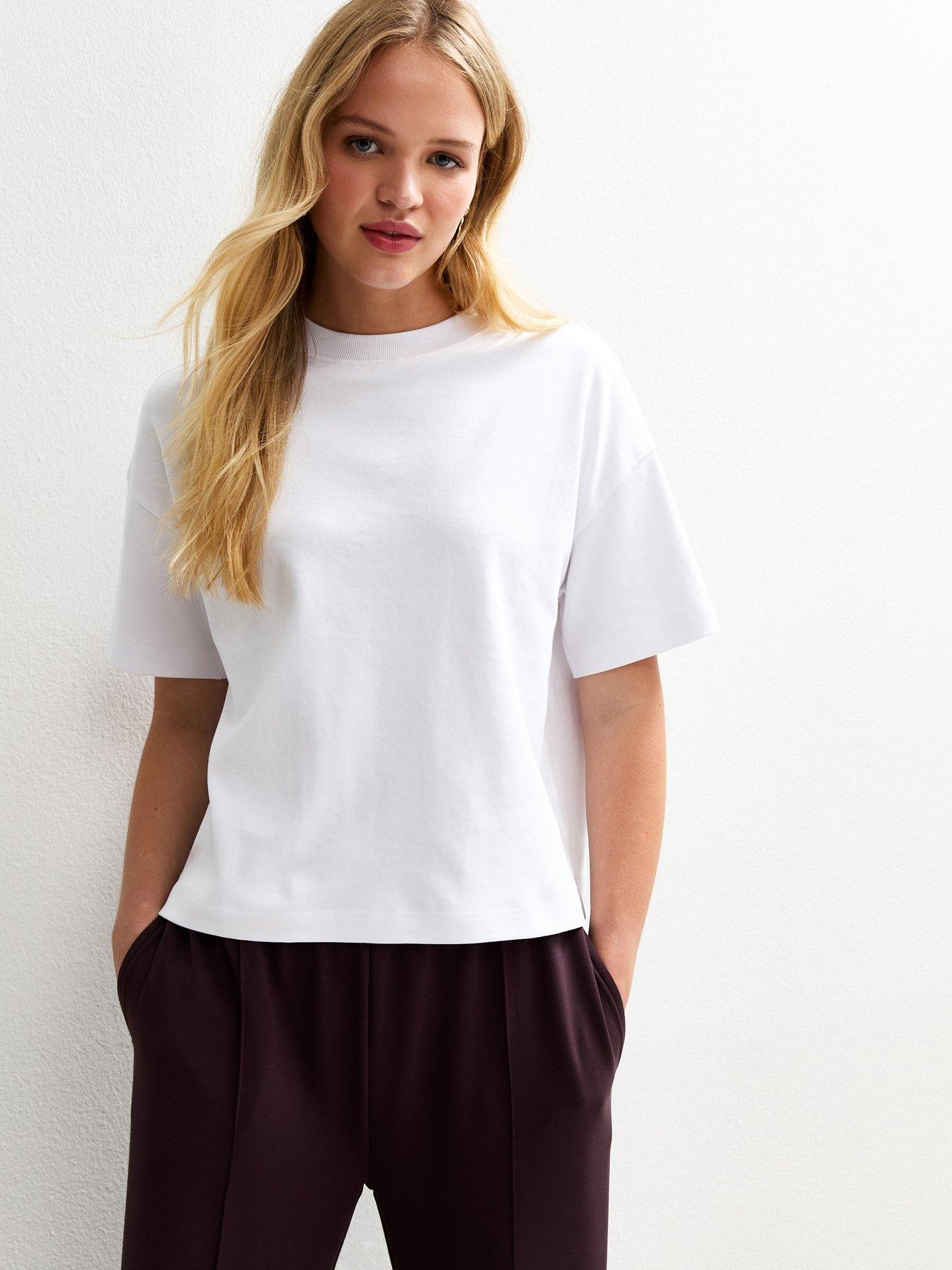 New Look White Premium Heavyweight Cotton Boxy Fit T-Shirt