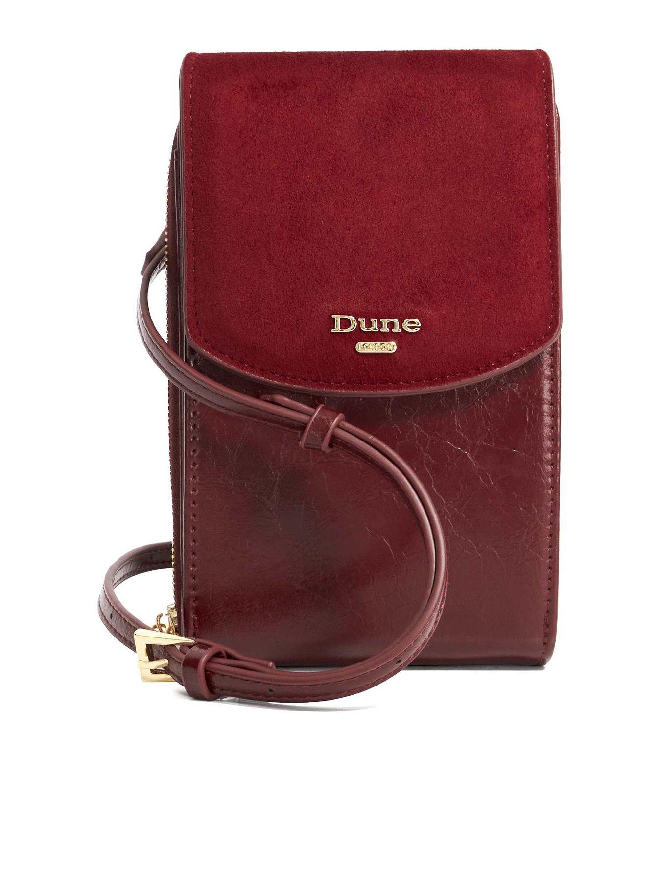 Dune London Sunrise Basic Phone Cross Body - Dark Red
