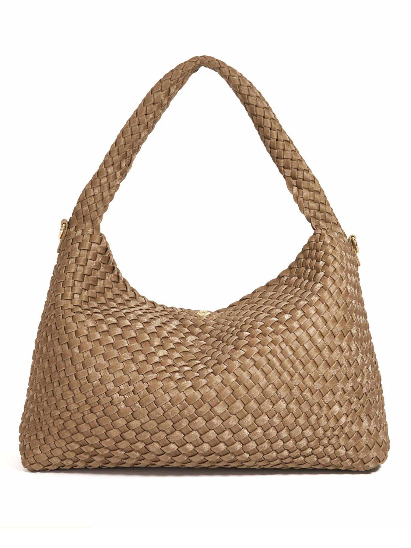 Image 4 of 6 of Dune London Deliberate Large Woven Slouch Bag - Dark Gold