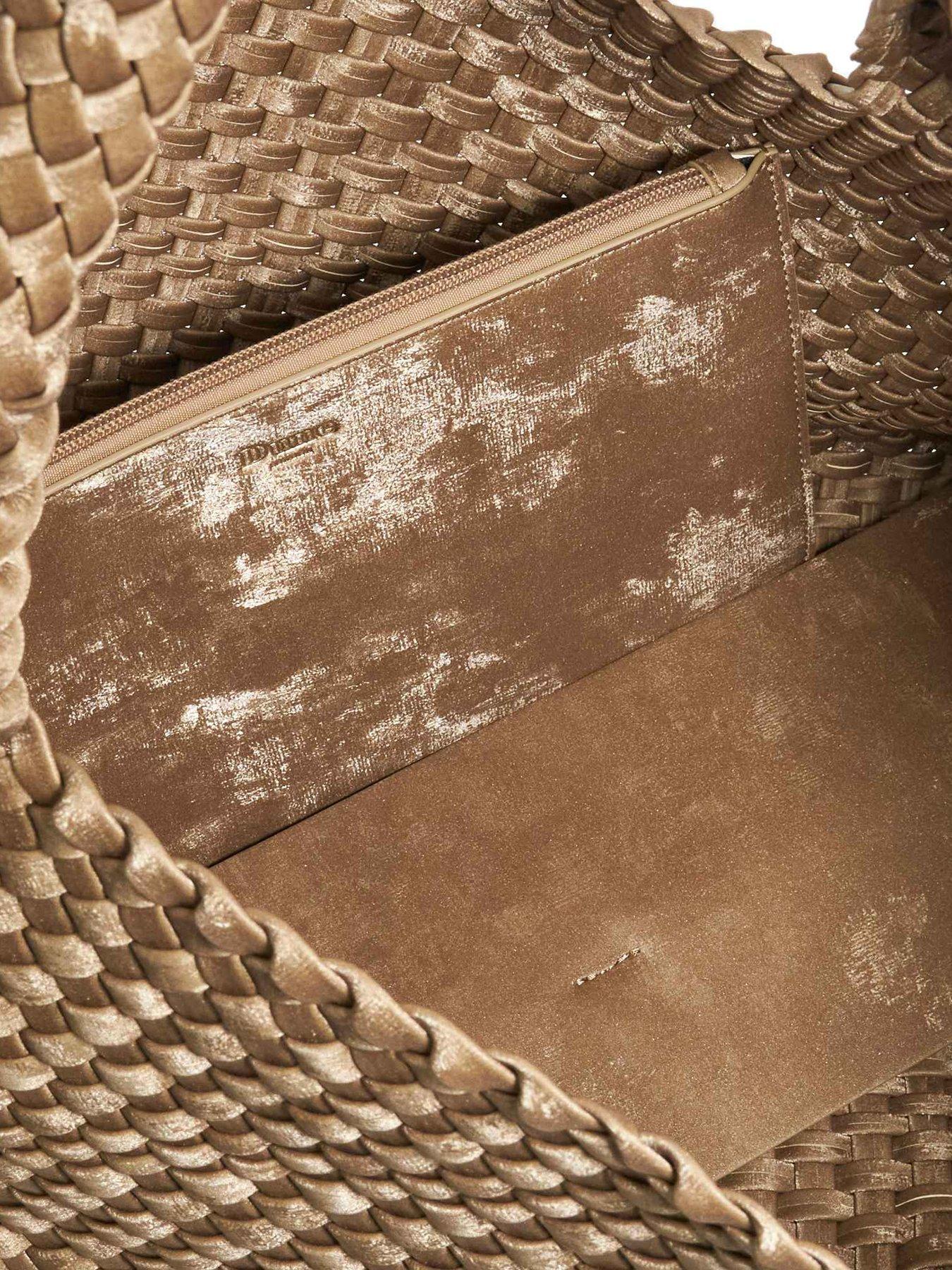 Image 6 of 6 of Dune London Deliberate Large Woven Slouch Bag - Dark Gold