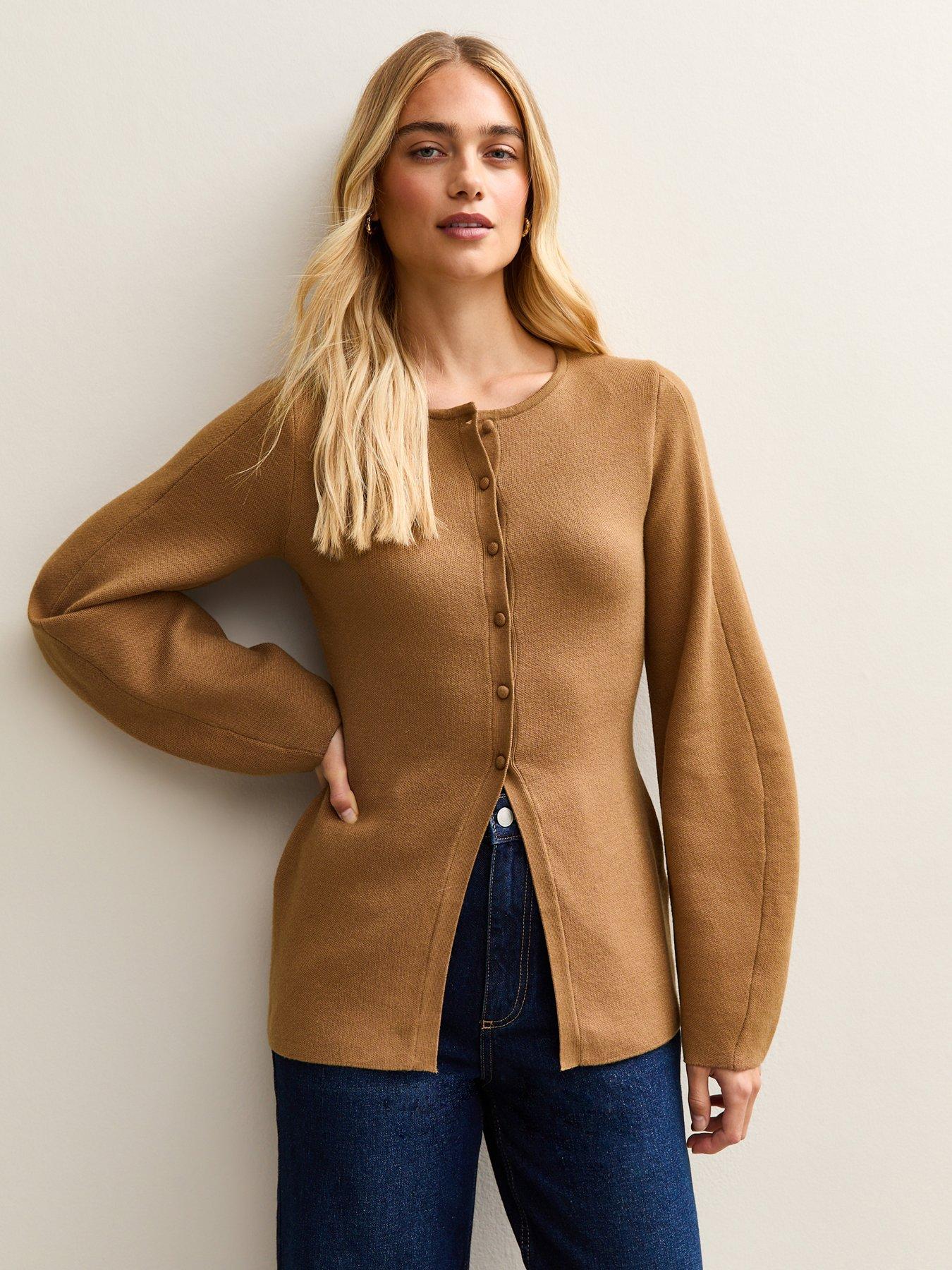 New Look Camel Compact Knit Longline Cardigan | Very
