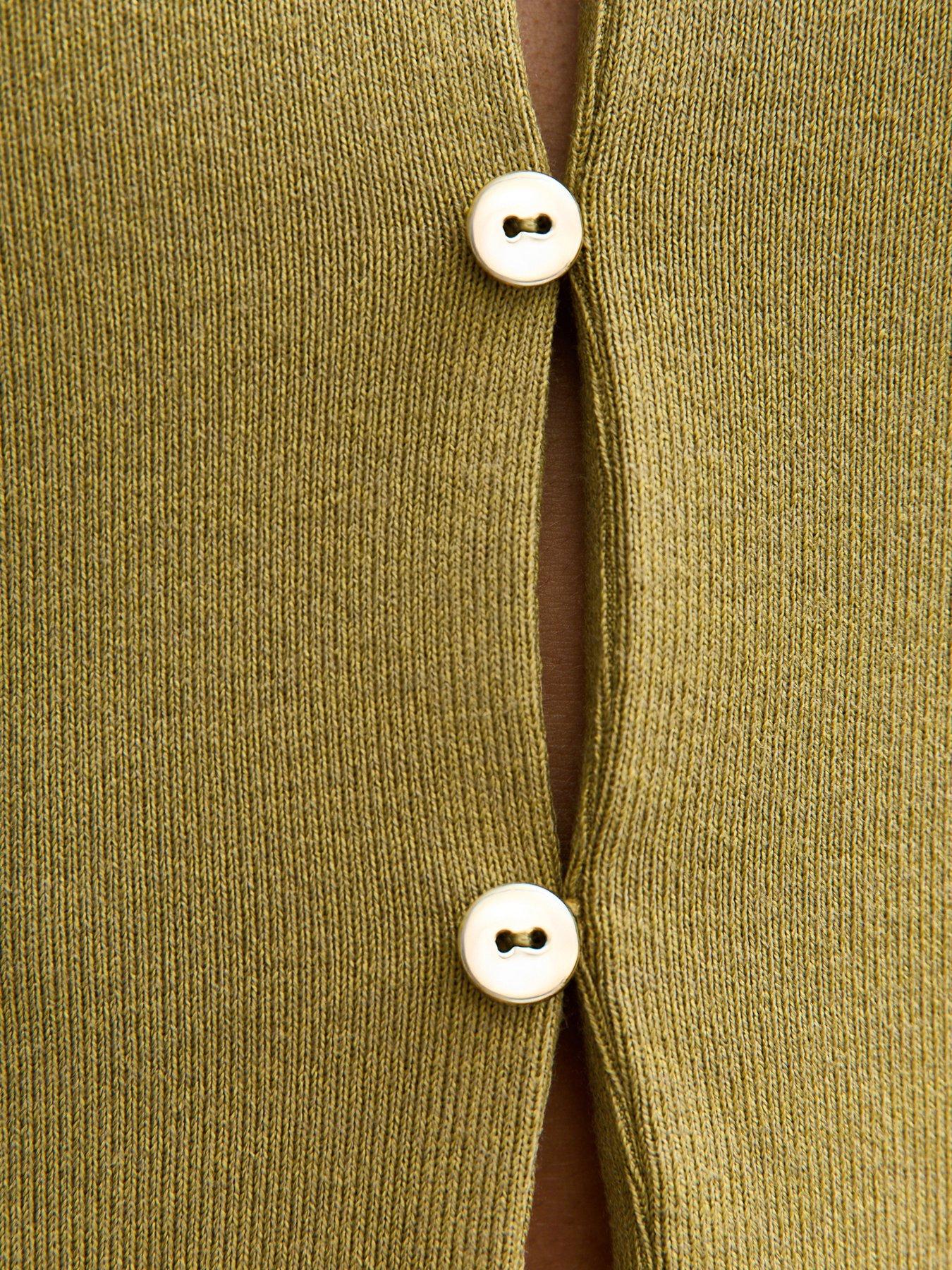 Image 5 of 5 of New Look Soft Touch Longline Cardigan - Khaki