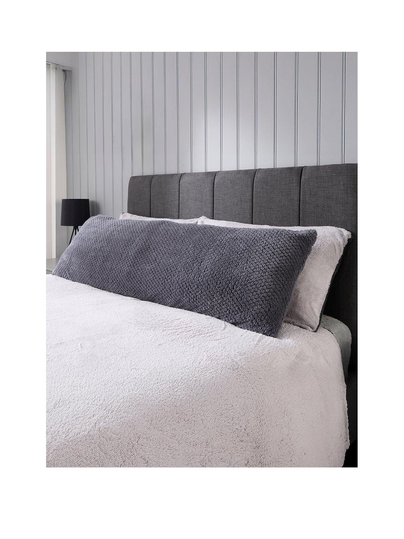 Very Home Waffle Bolster Pillow 137cm - Charcoal