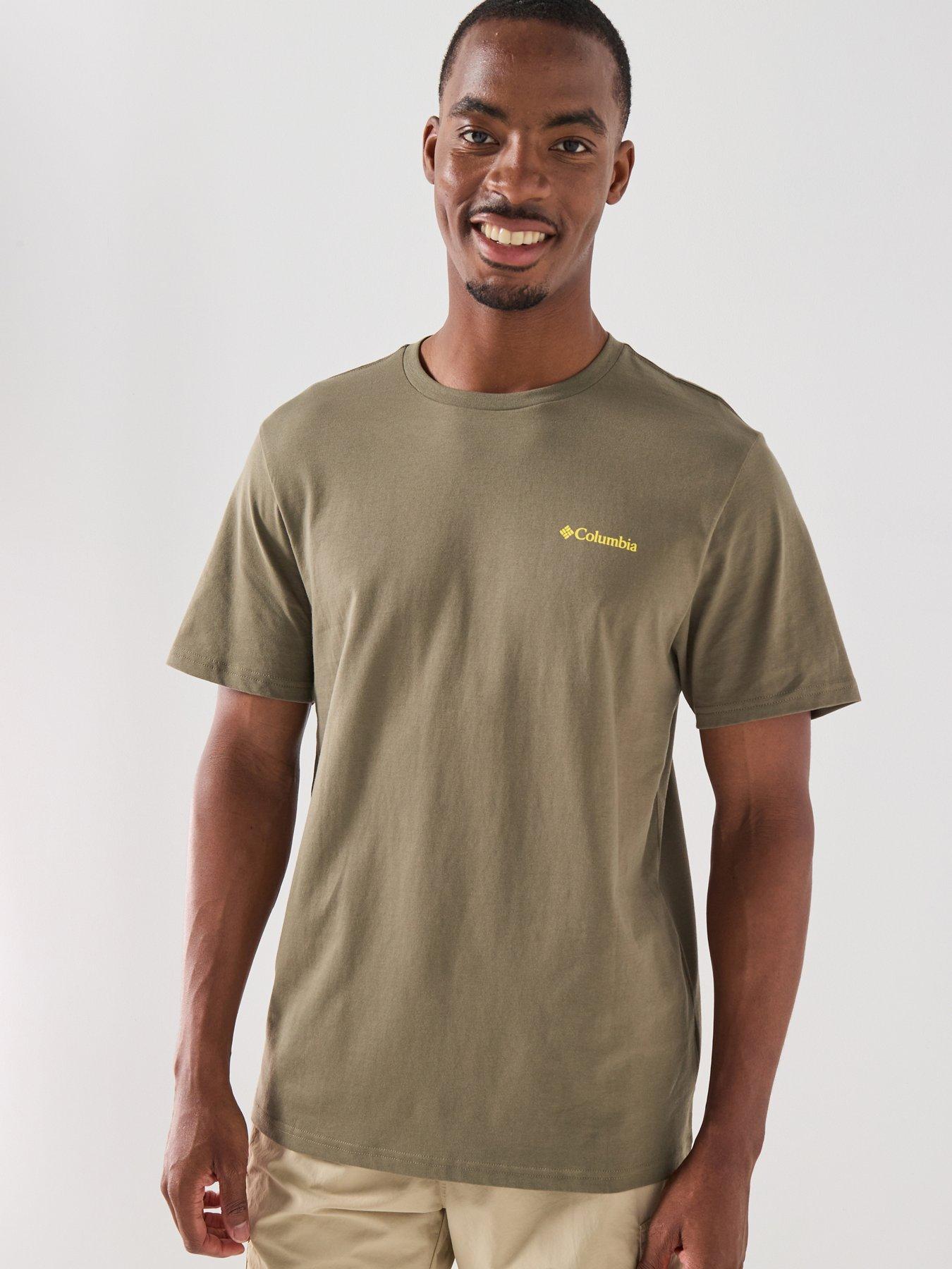 Columbia Mens Csc Outdoor Back Graphic T-Shirt, Green, Size Xl, Men