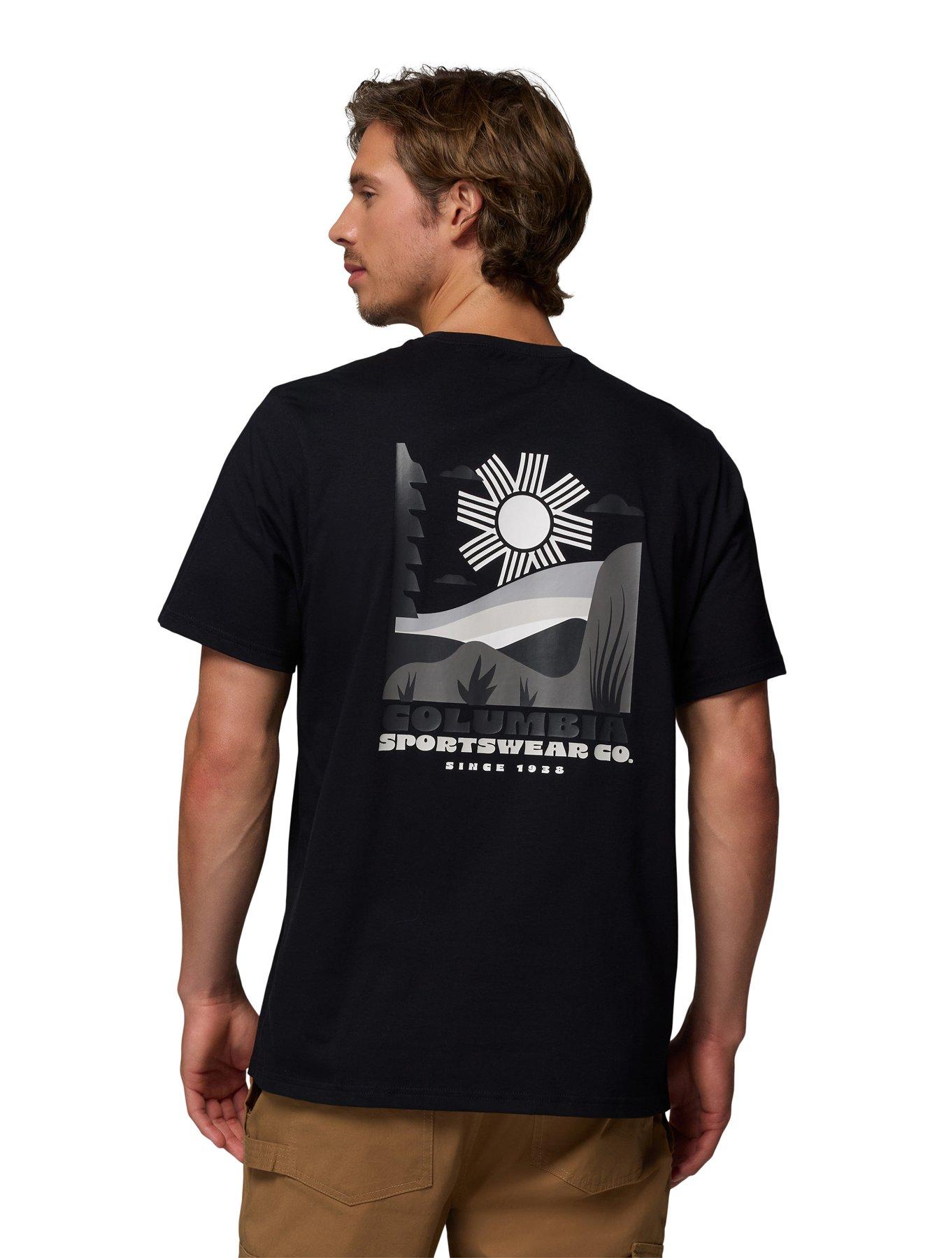 Columbia Mens Csc Outdoor Back Graphic T-Shirt - Black
