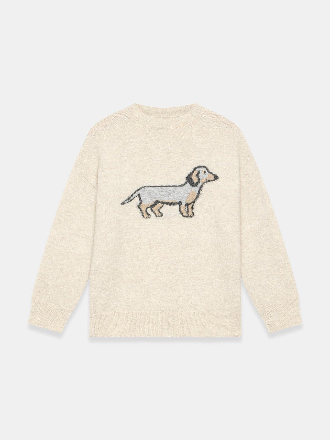 Image 5 of 6 of Mint Velvet Neutral Sausage Dog Jumper - Cream