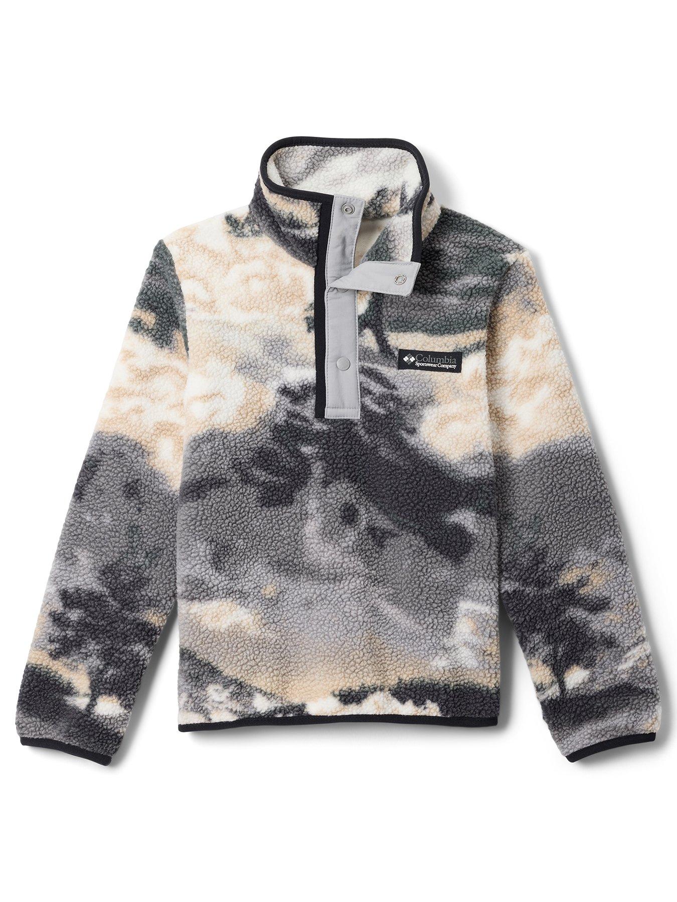 Columbia Junior Boys Helvetia II Printed Half Snap Fleece - Grey