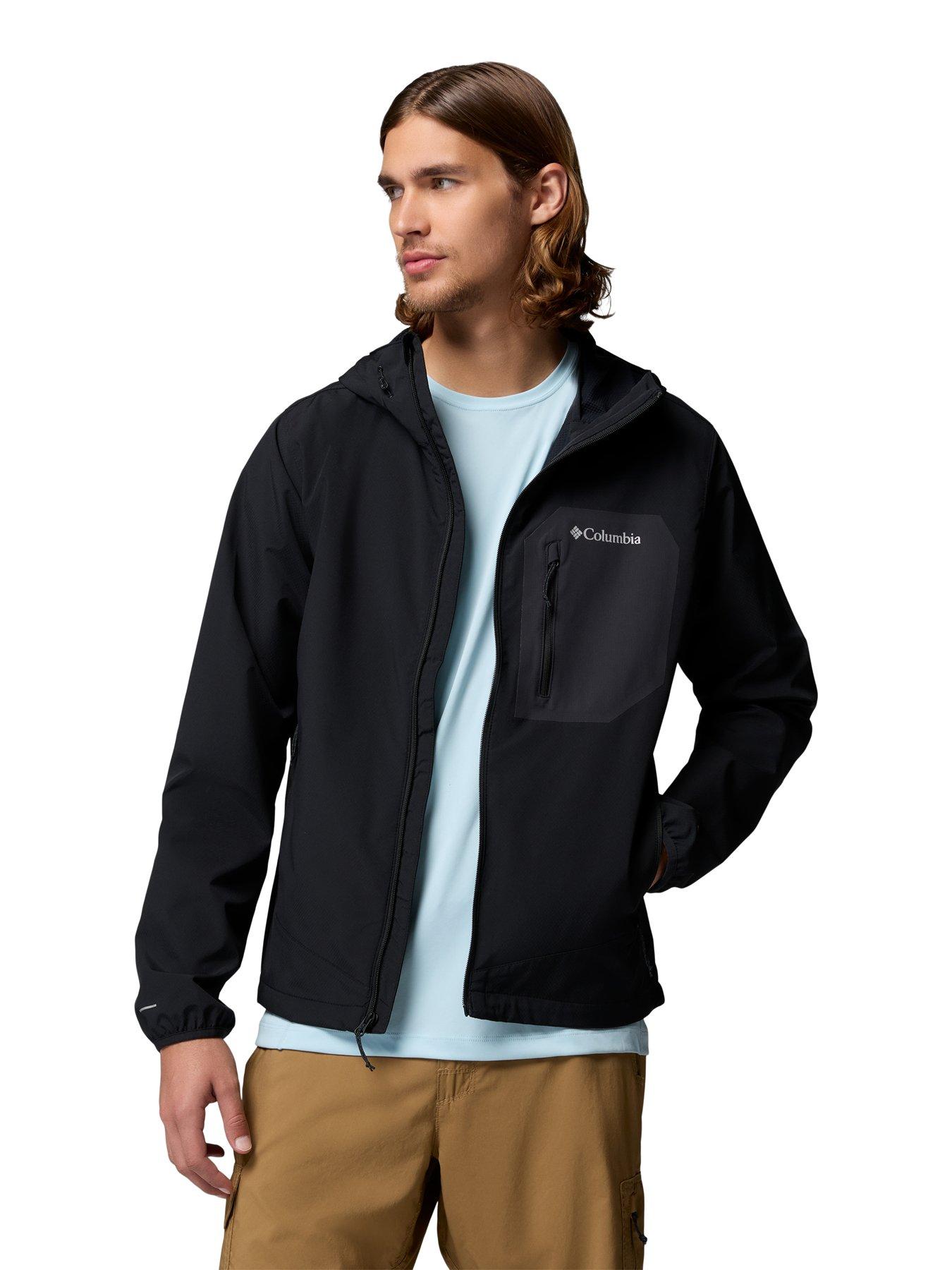 Columbia Mens Tall Heights Iii Hooded Softshell Jacket - Black