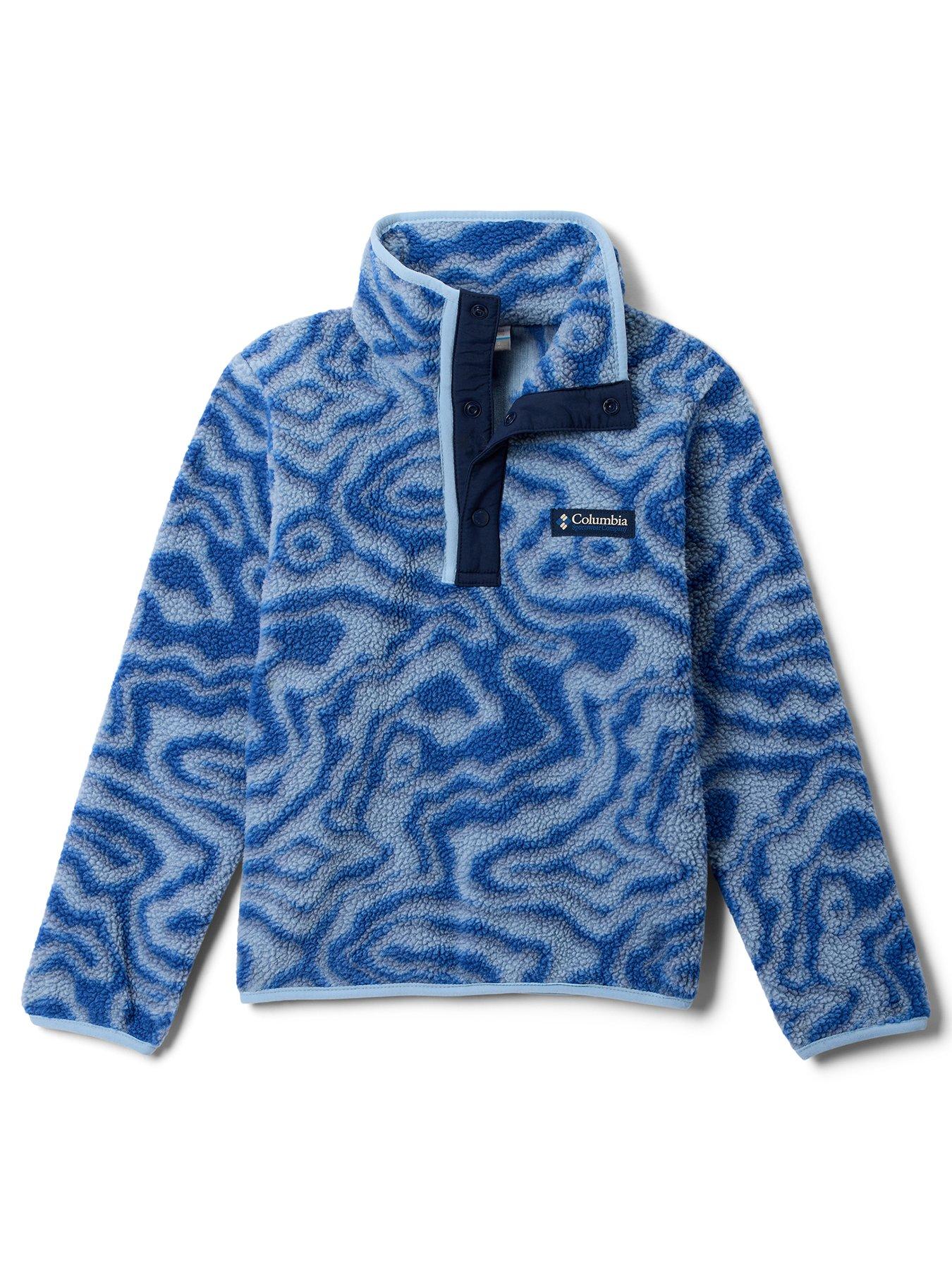Columbia Junior Boys Helvetia II Printed Half Snap Fleece - Blue