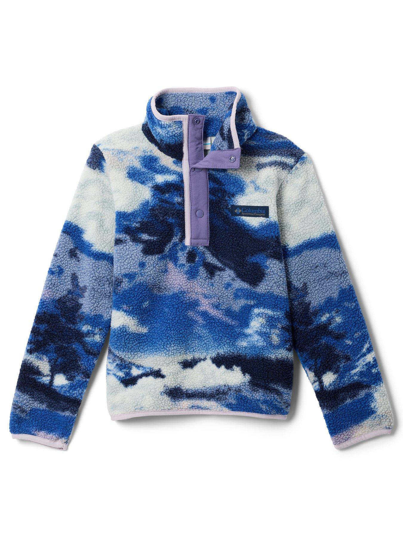 Columbia Junior Boys Helvetia II Printed Half Snap Fleece - Navy