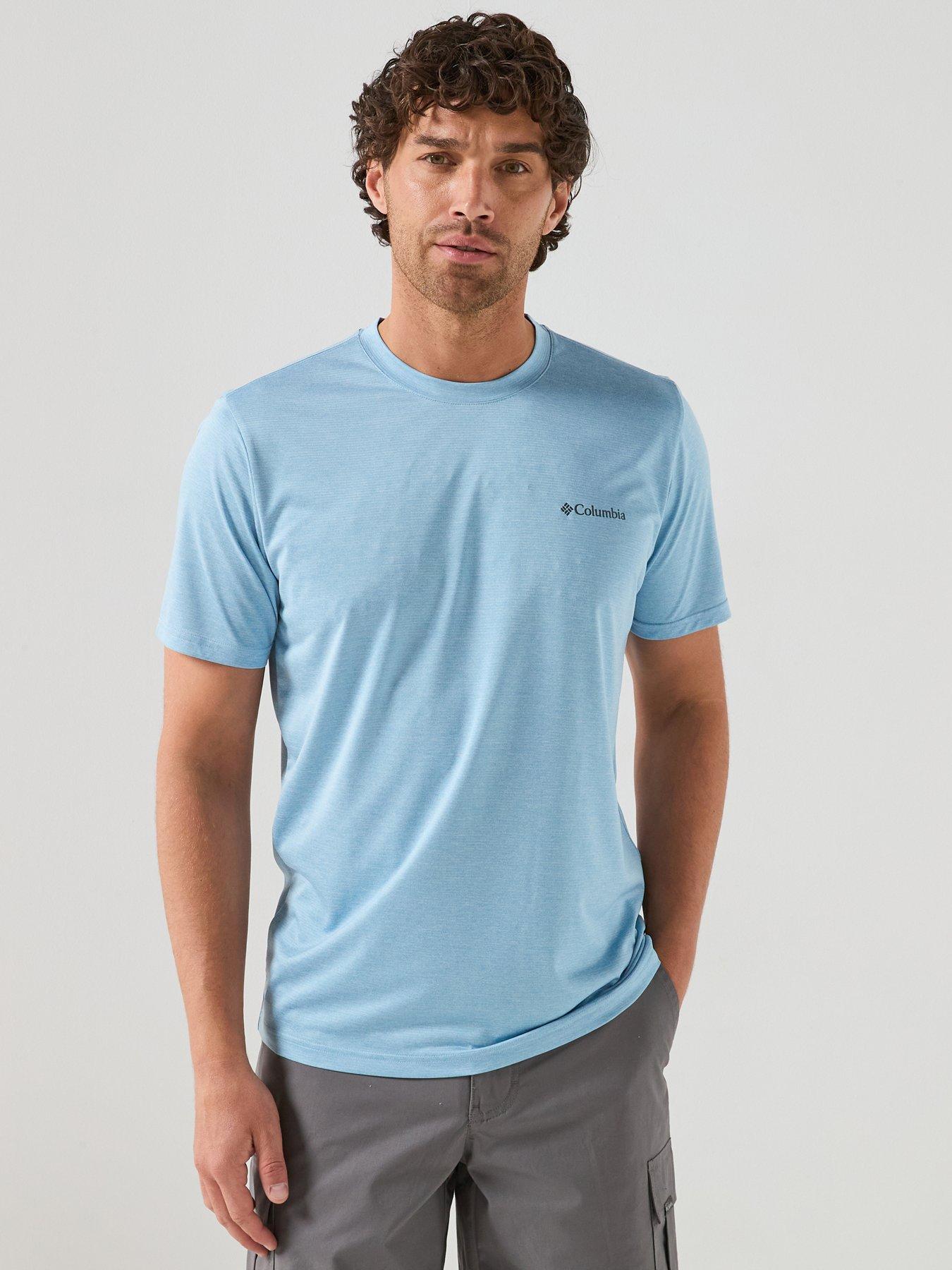 Columbia Mens Hike Crew T-Shirt - Blue