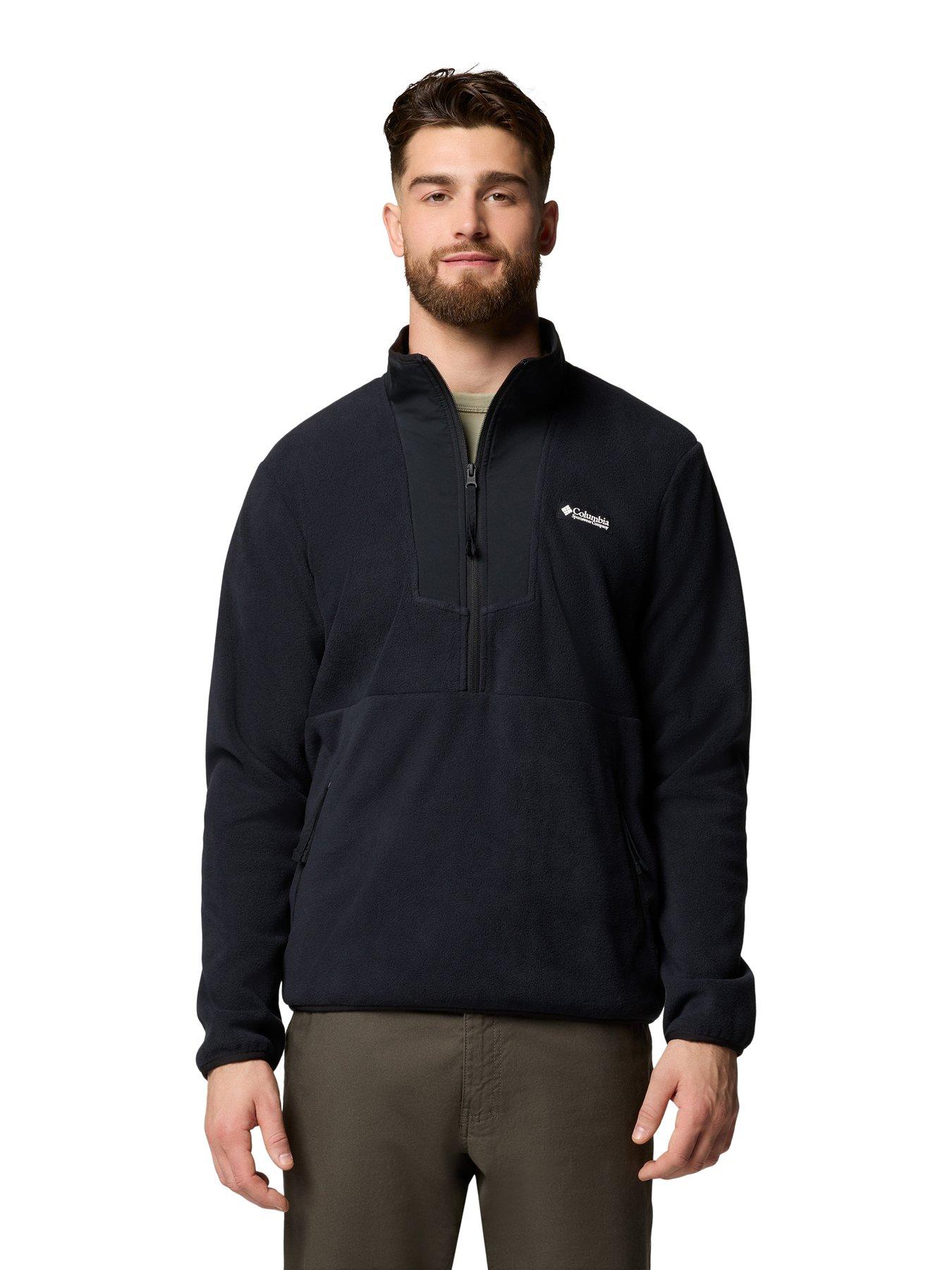 Columbia Mens Sequoia Grove Half Zip Fleece, Black, Size 2Xl, Men
