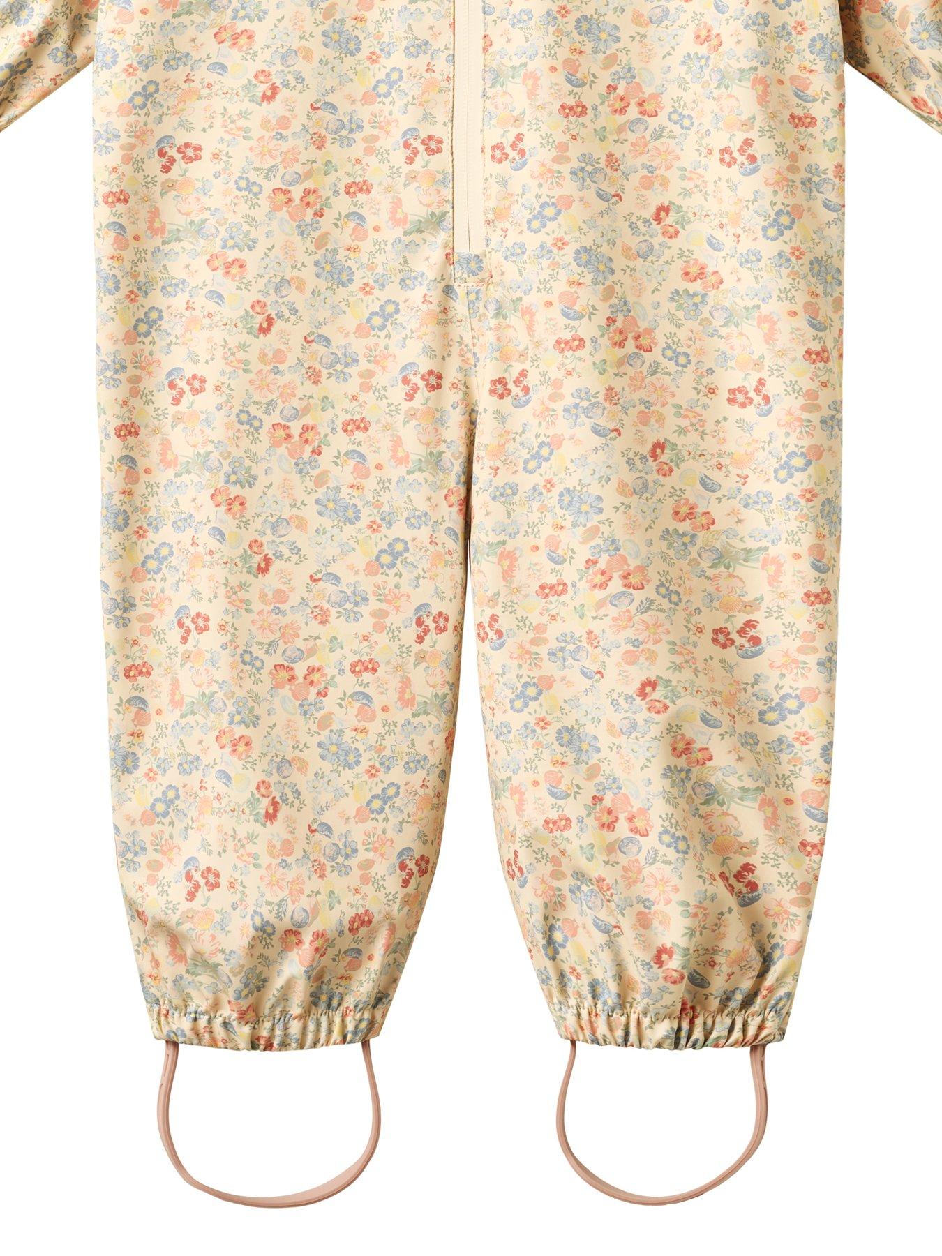 Image 3 of 4 of Wheat Girls Mika Flowers &amp; Seashell Printed Rainsuit - Pink