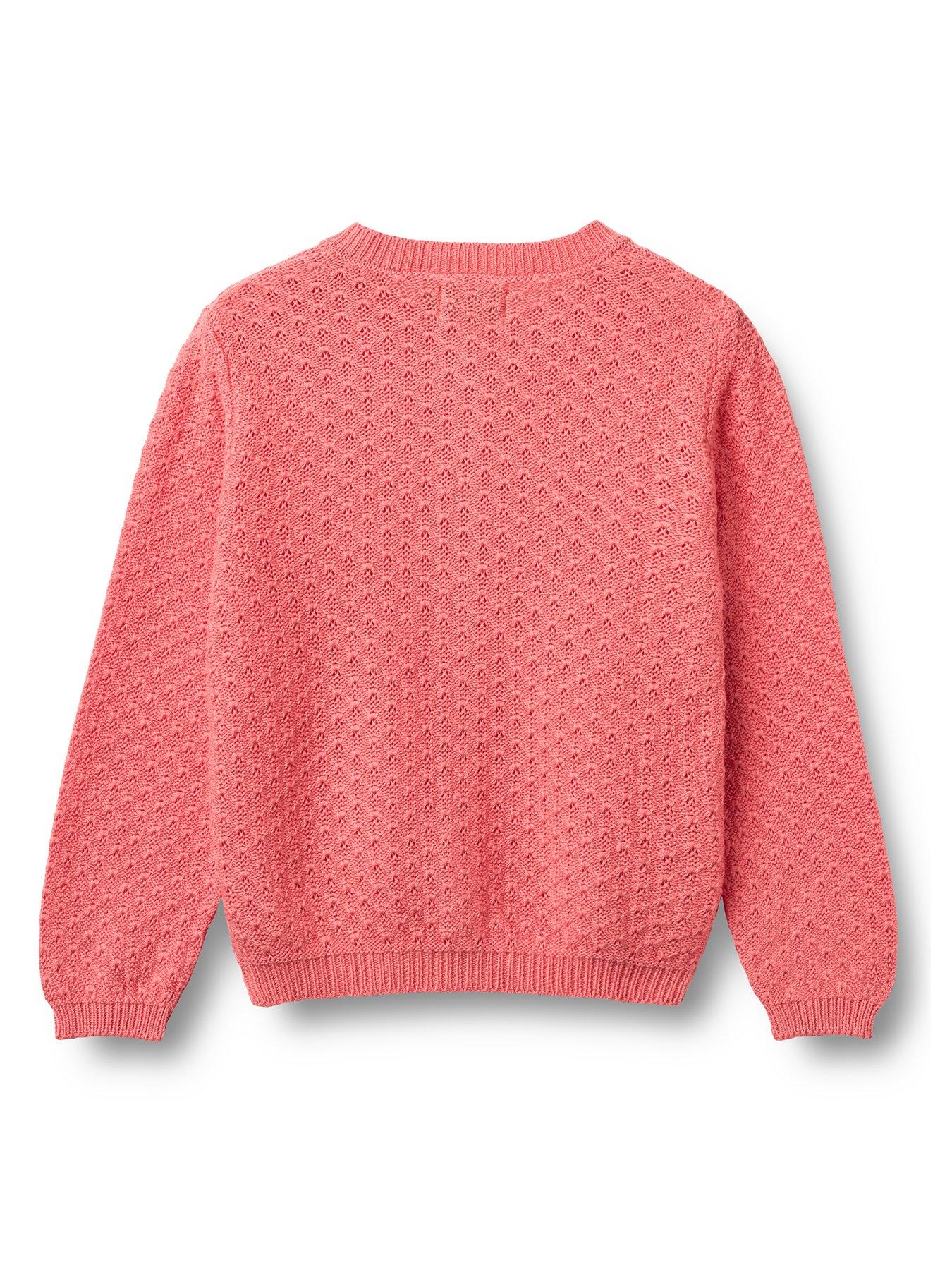 Image 2 of 3 of Wheat Girls Sibling Magnella Knitted Cardigan - Pink