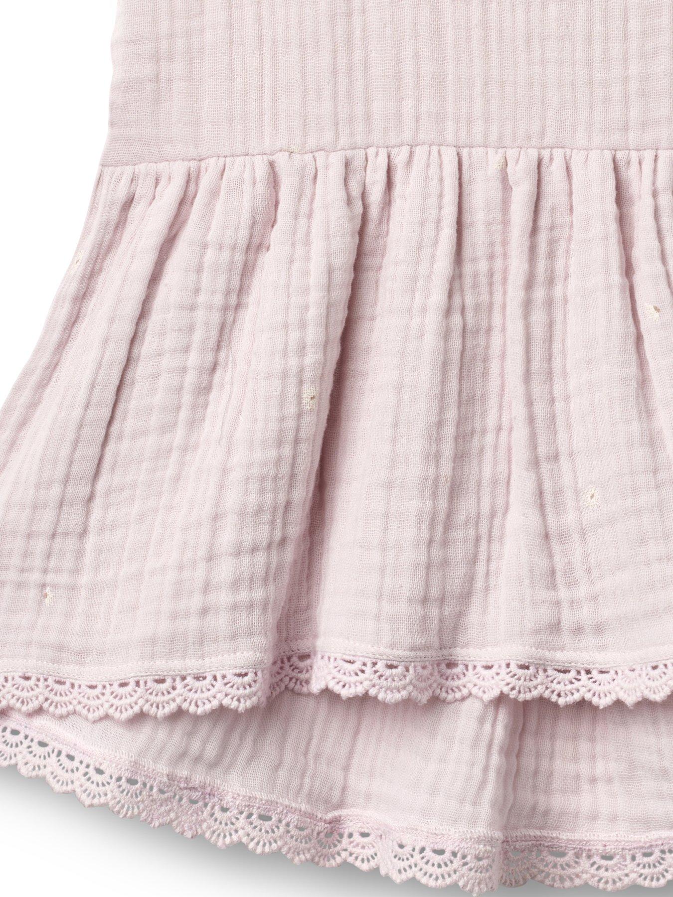 Image 3 of 3 of Wheat Girls Cheesecloth Co-ord Sleeveless Blouse - Purple