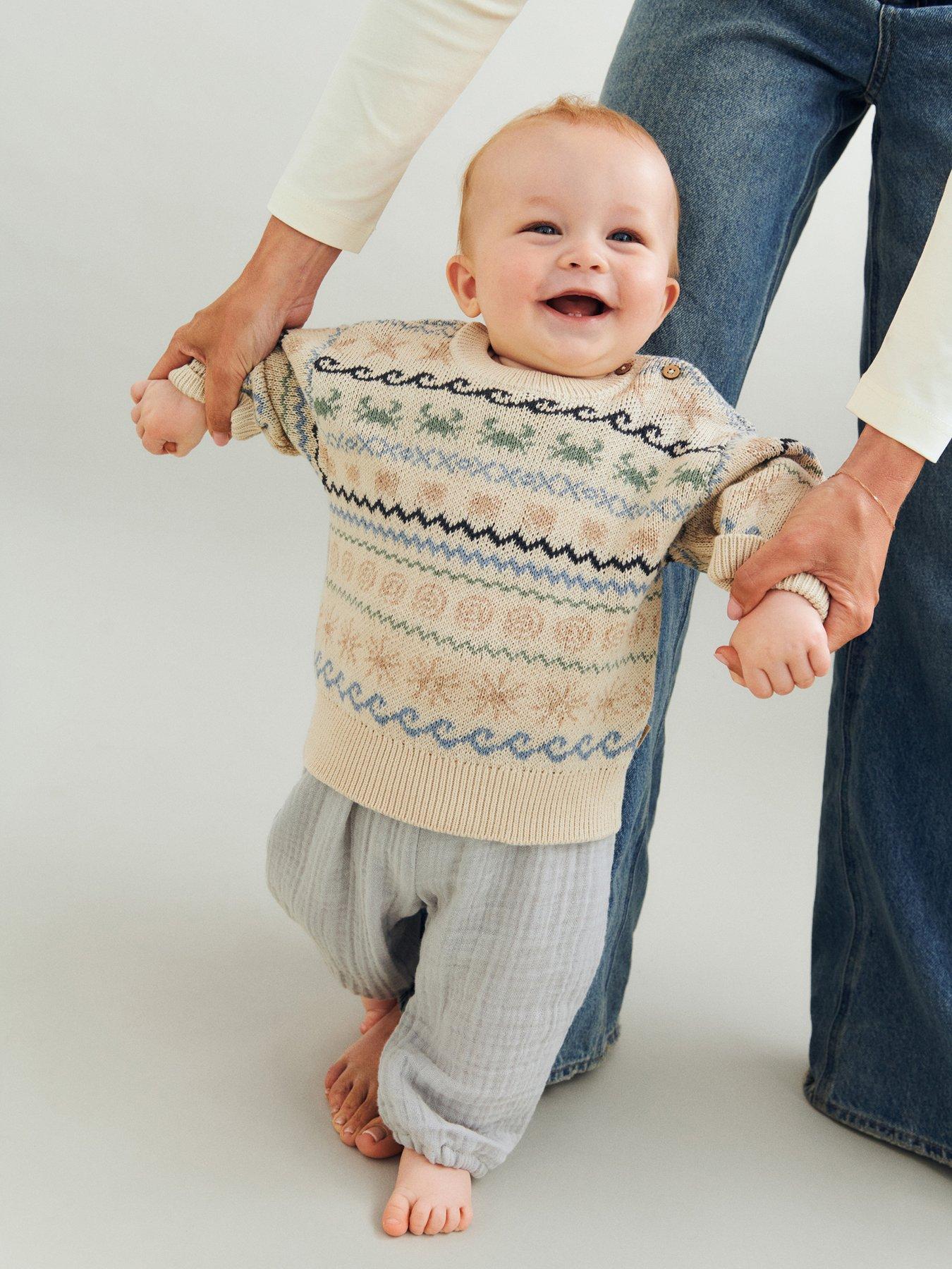 Wheat Baby Boys Knitted Jumper - Beige