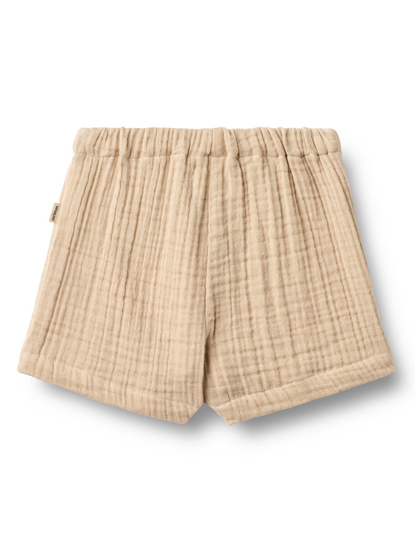 Image 2 of 3 of Wheat Baby Boys Sibling Cheesecloth Co-ord Shorts - Beige