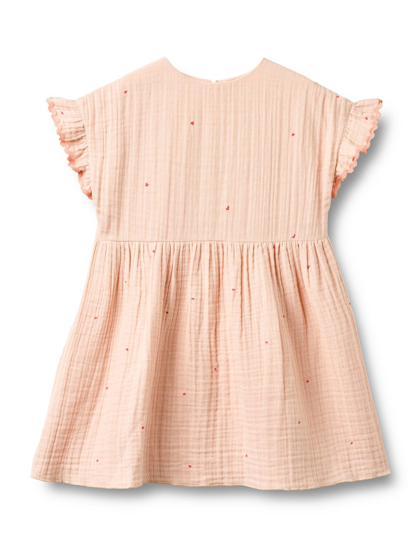 Image 2 of 4 of Wheat Girls Sibling Cheesecloth Dress - Pink