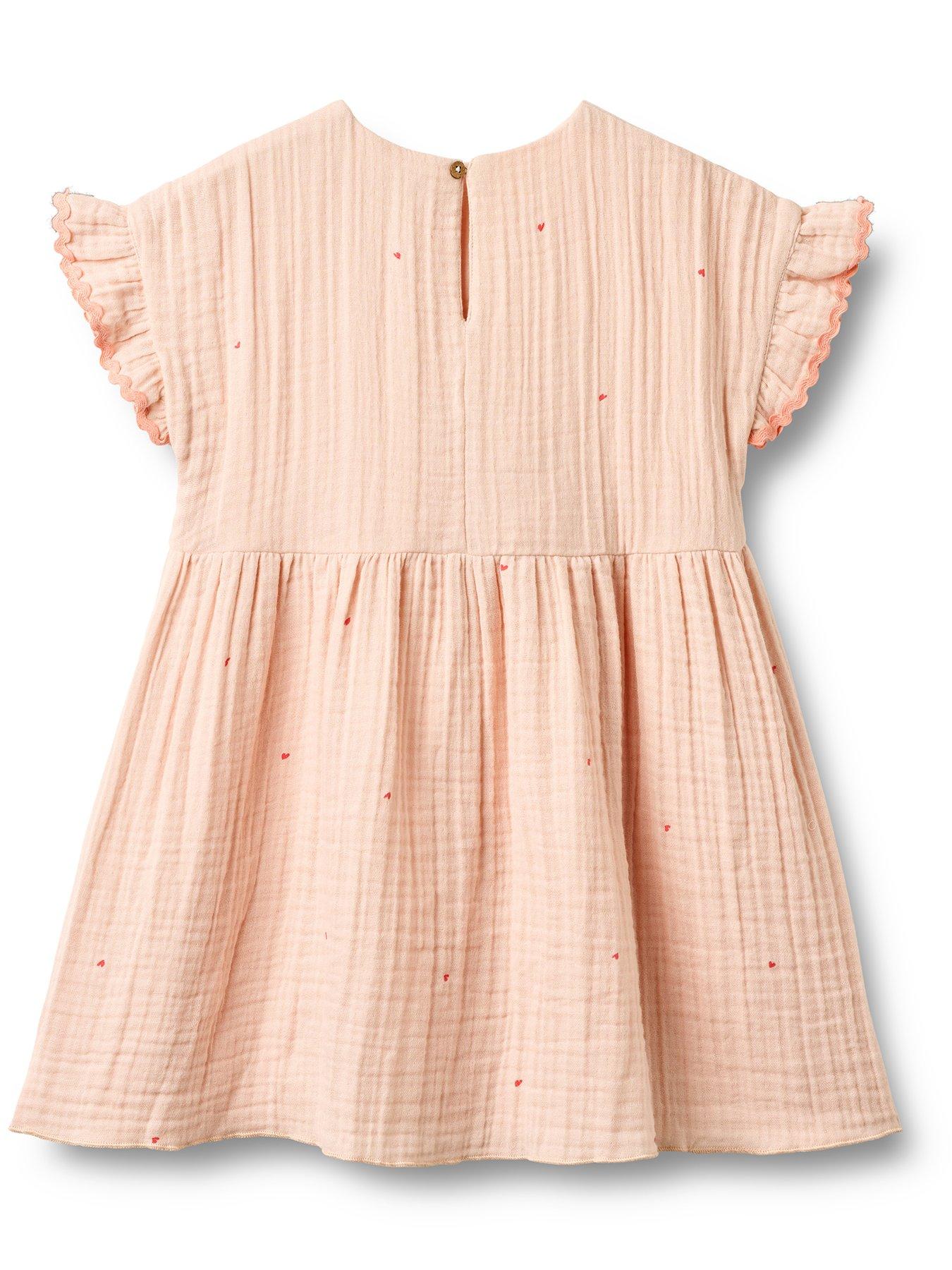 Image 3 of 4 of Wheat Girls Sibling Cheesecloth Dress - Pink