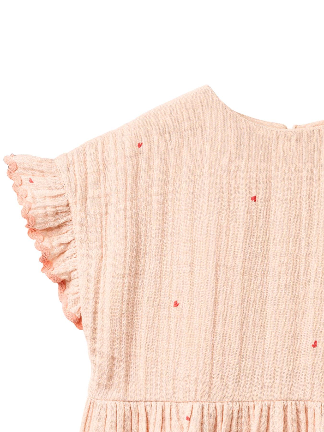 Image 4 of 4 of Wheat Girls Sibling Cheesecloth Dress - Pink