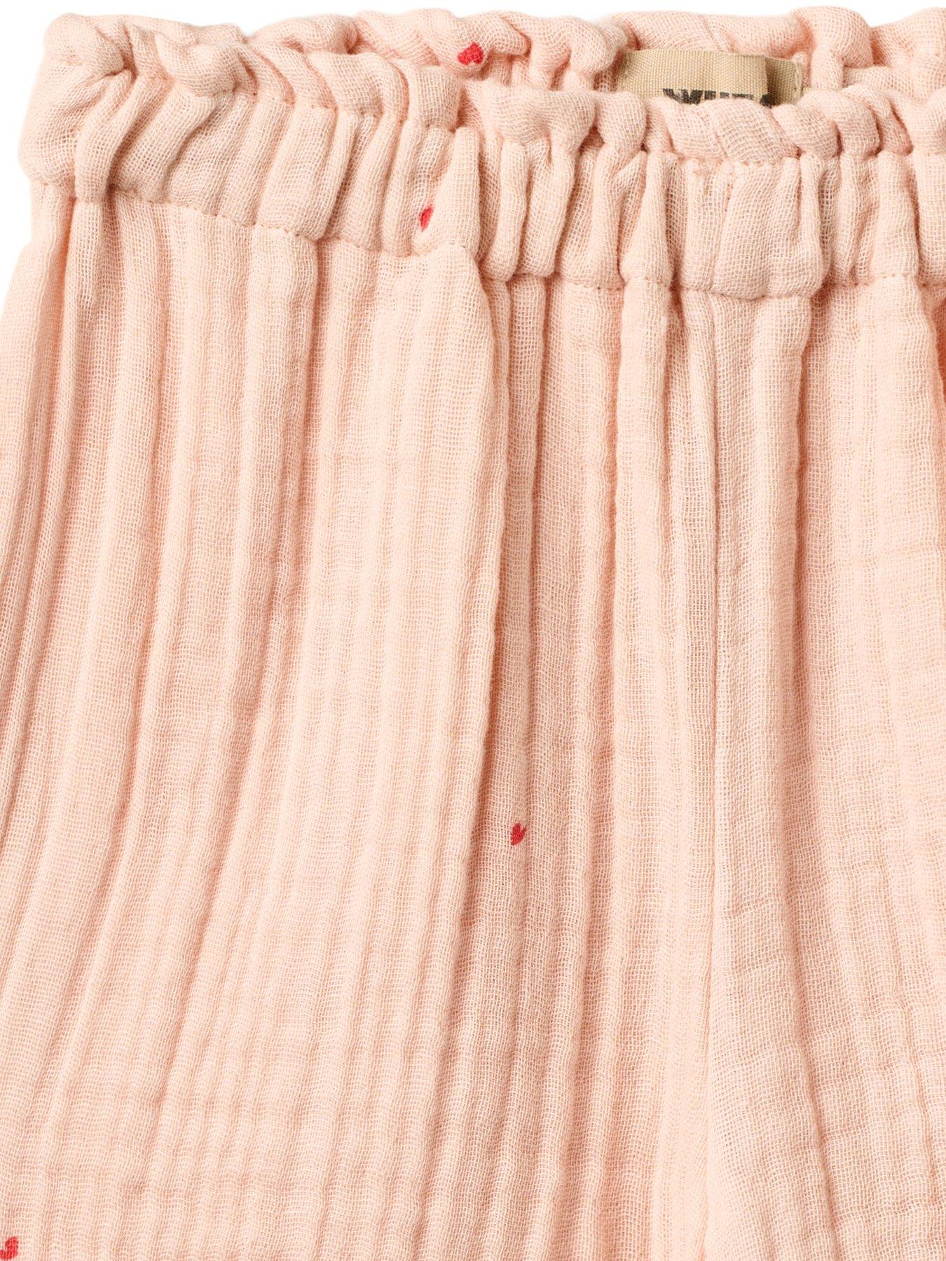Image 3 of 3 of Wheat Baby Girls Cheesecloth Co-ord Trousers - Pink