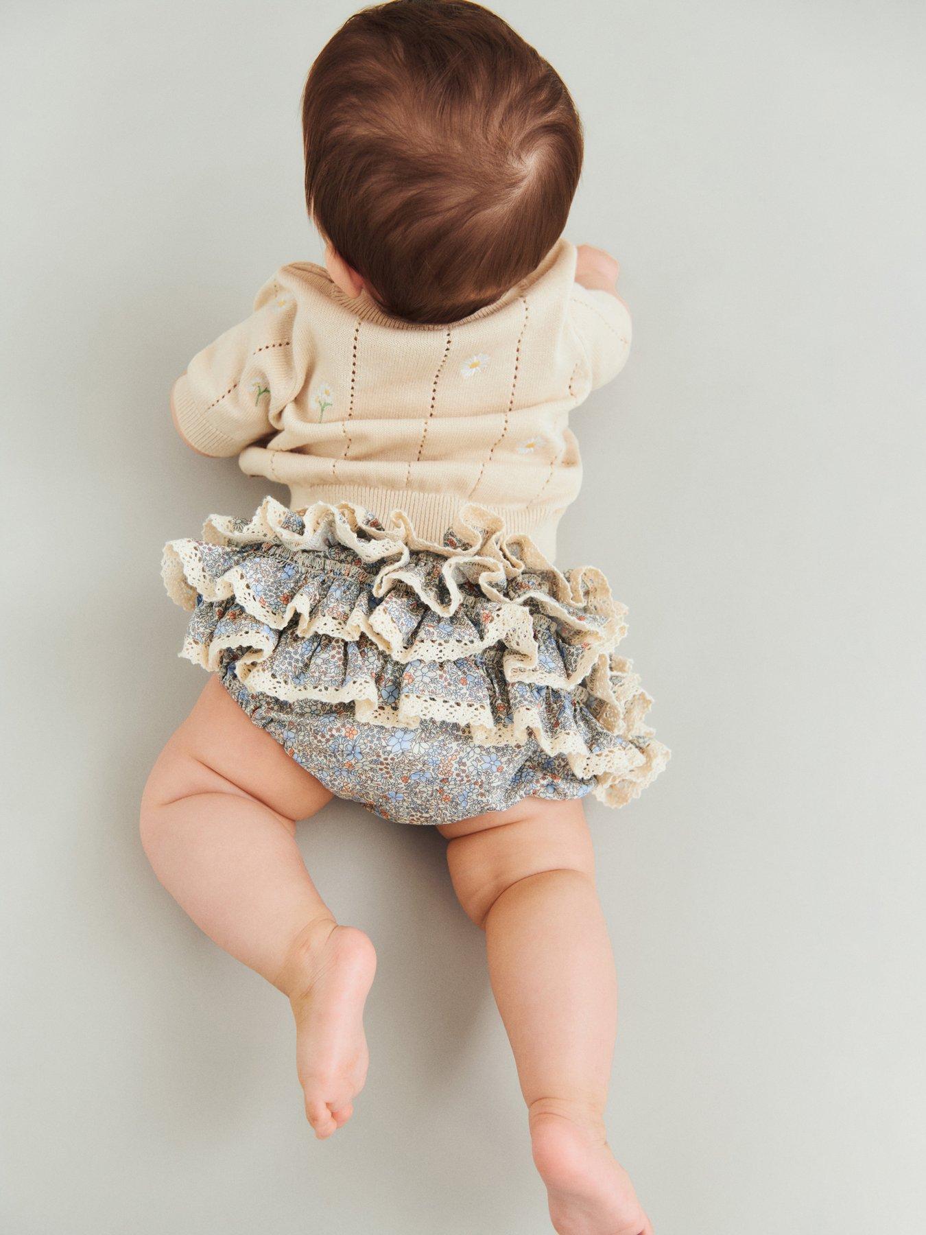 Image 1 of 4 of Wheat Baby Girls Saloma Printed Frill Bloomers - Blue
