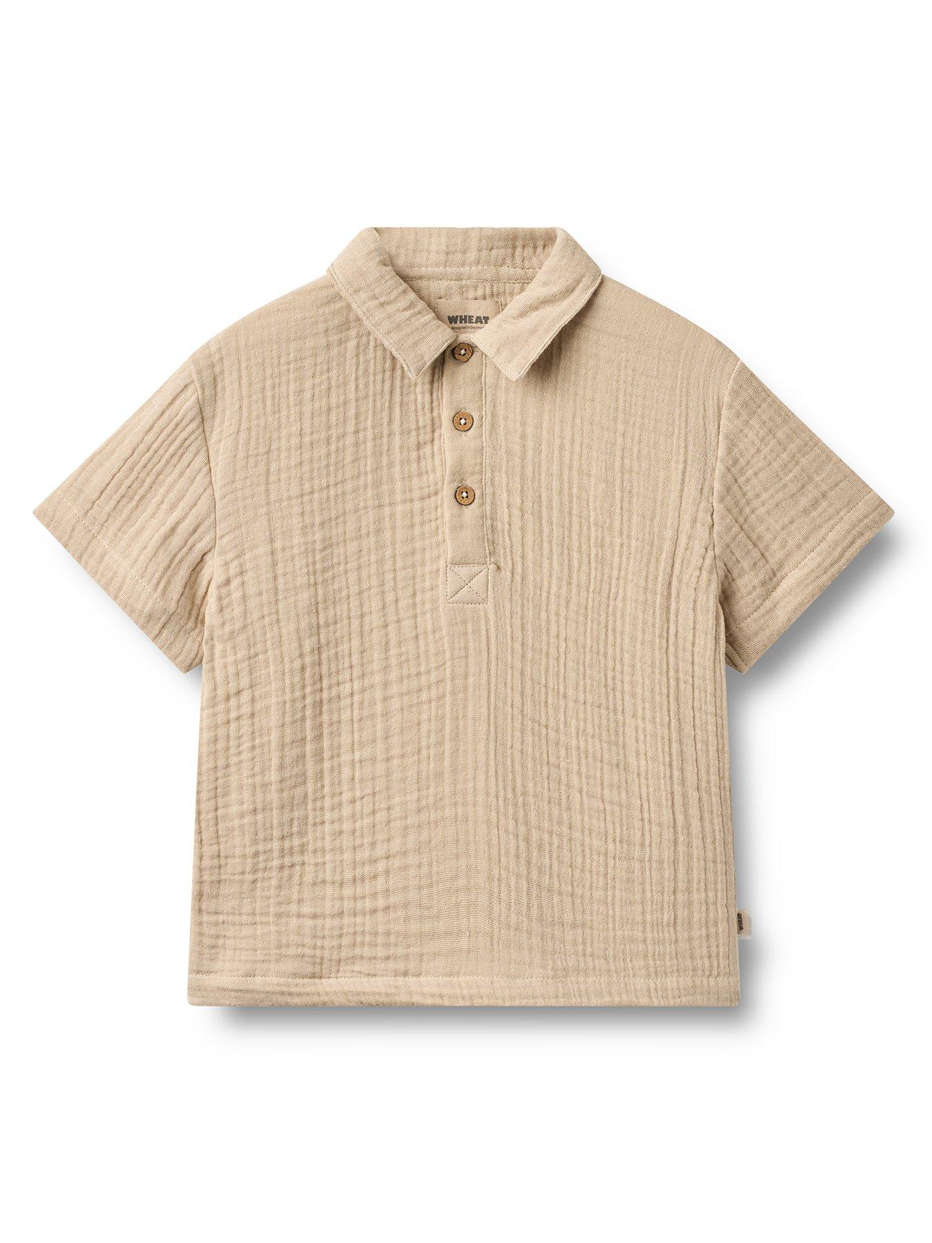 Wheat Boys Sibling Short Sleeve Co-ord Shirt - Beige
