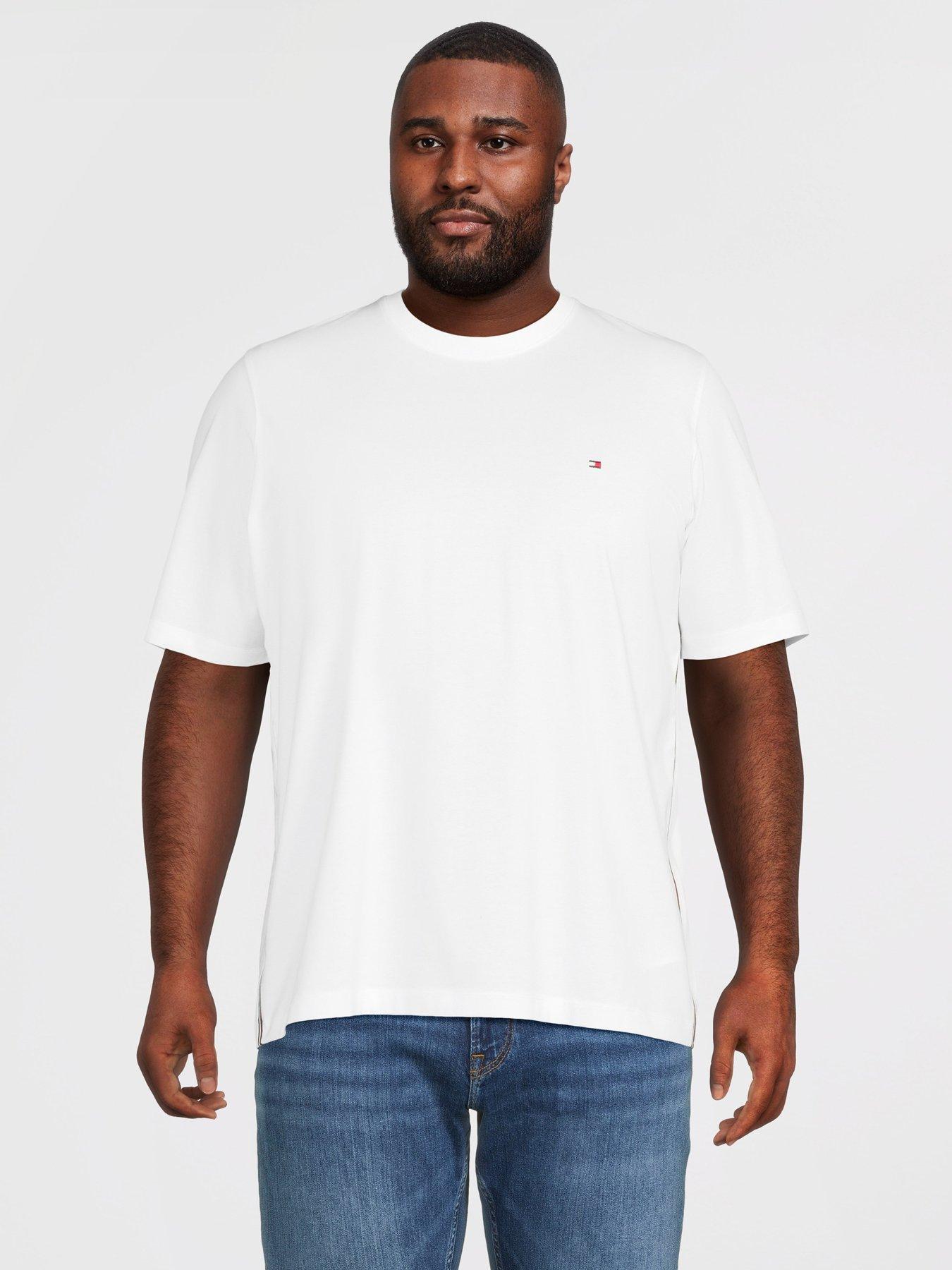 Tommy Hilfiger Big & Tall Global Stripe T-Shirt - White